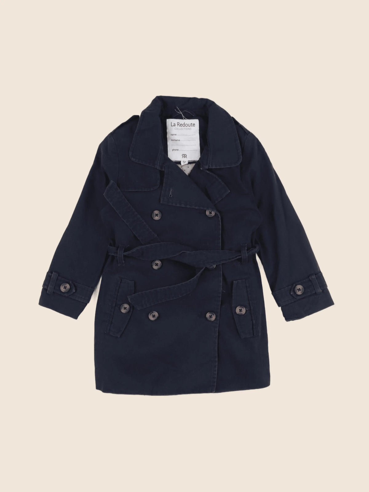 La Redoute - trench bleu - 3 ans