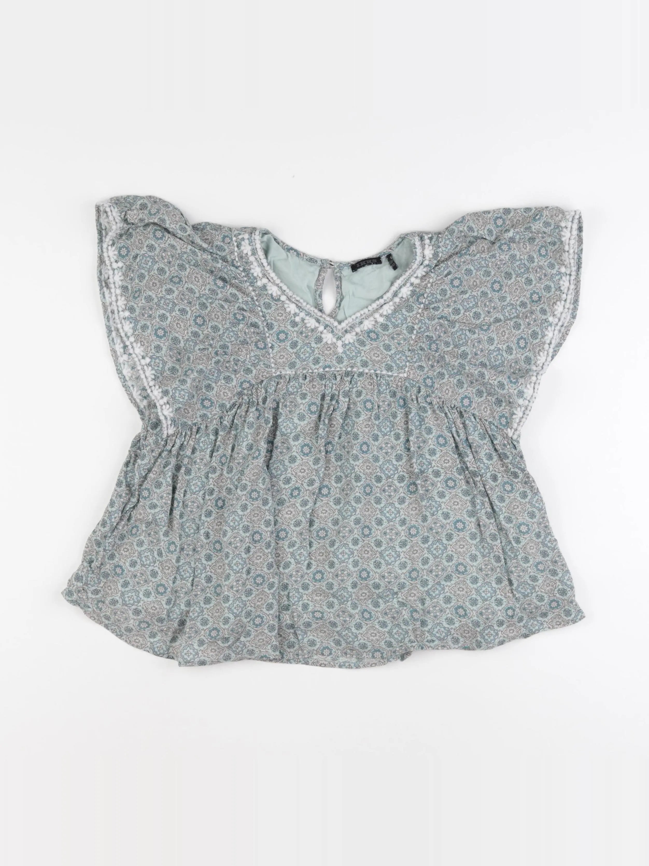 IKKS - blouse vert - 10 ans