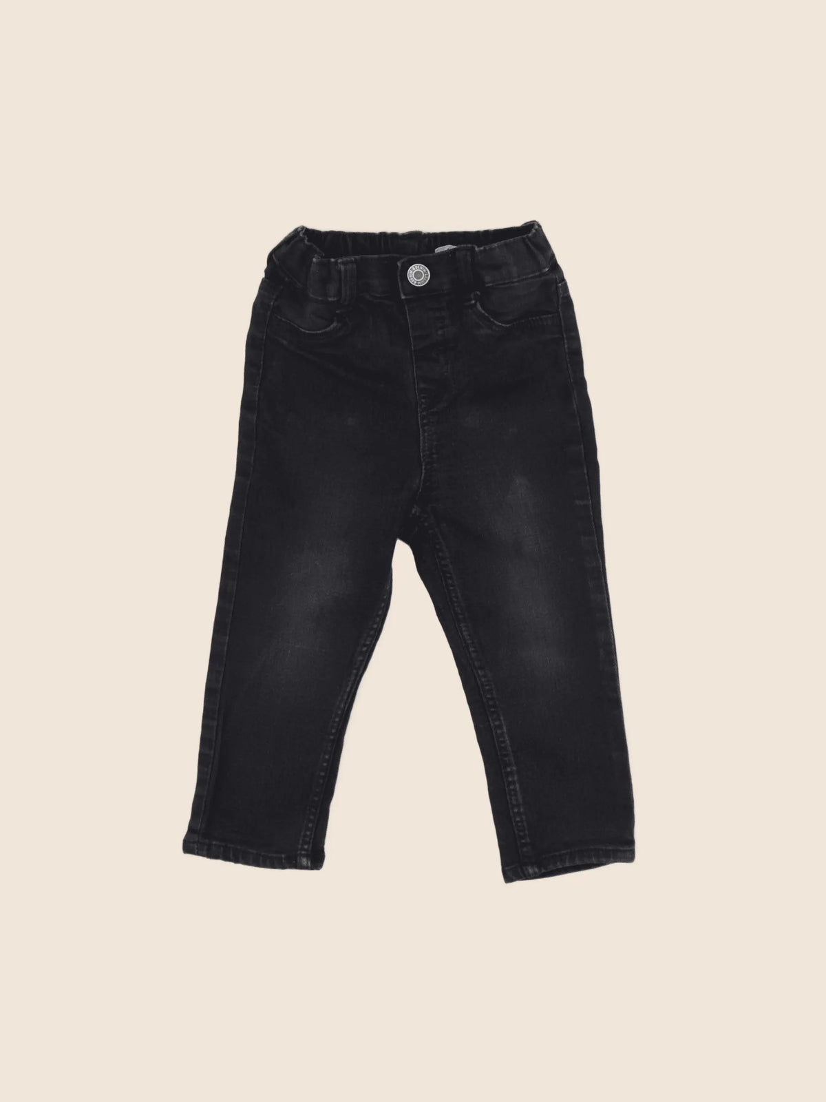 H&M - jean noir - 12/18 mois