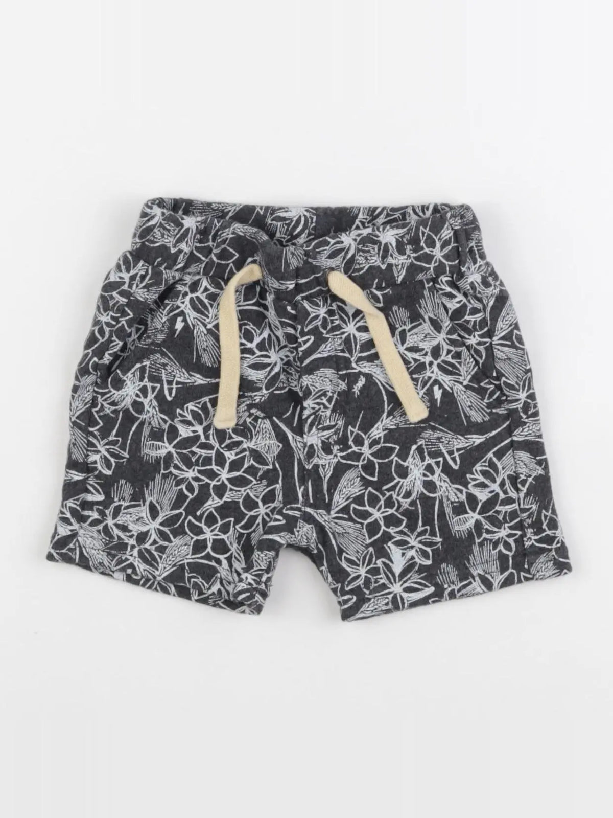 IKKS - short gris, blanc - 6 mois