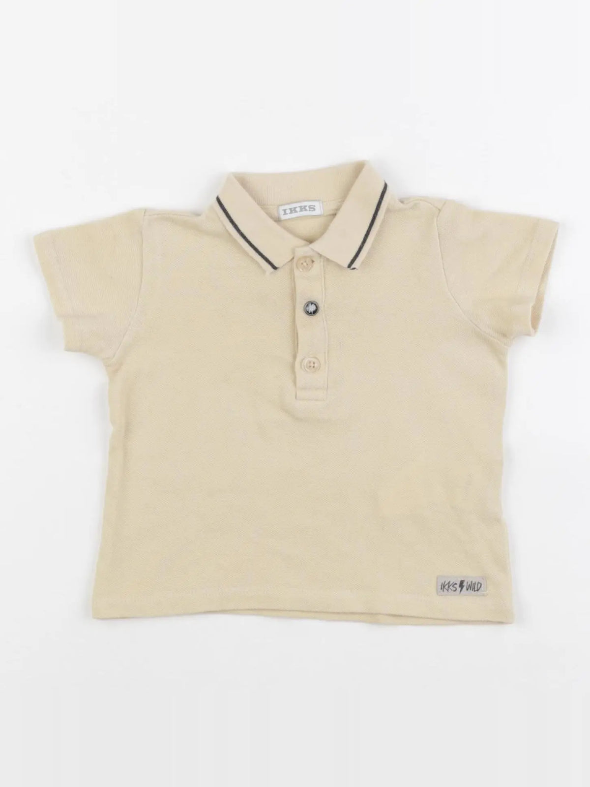 IKKS - polo imprimé au dos beige - 6 mois
