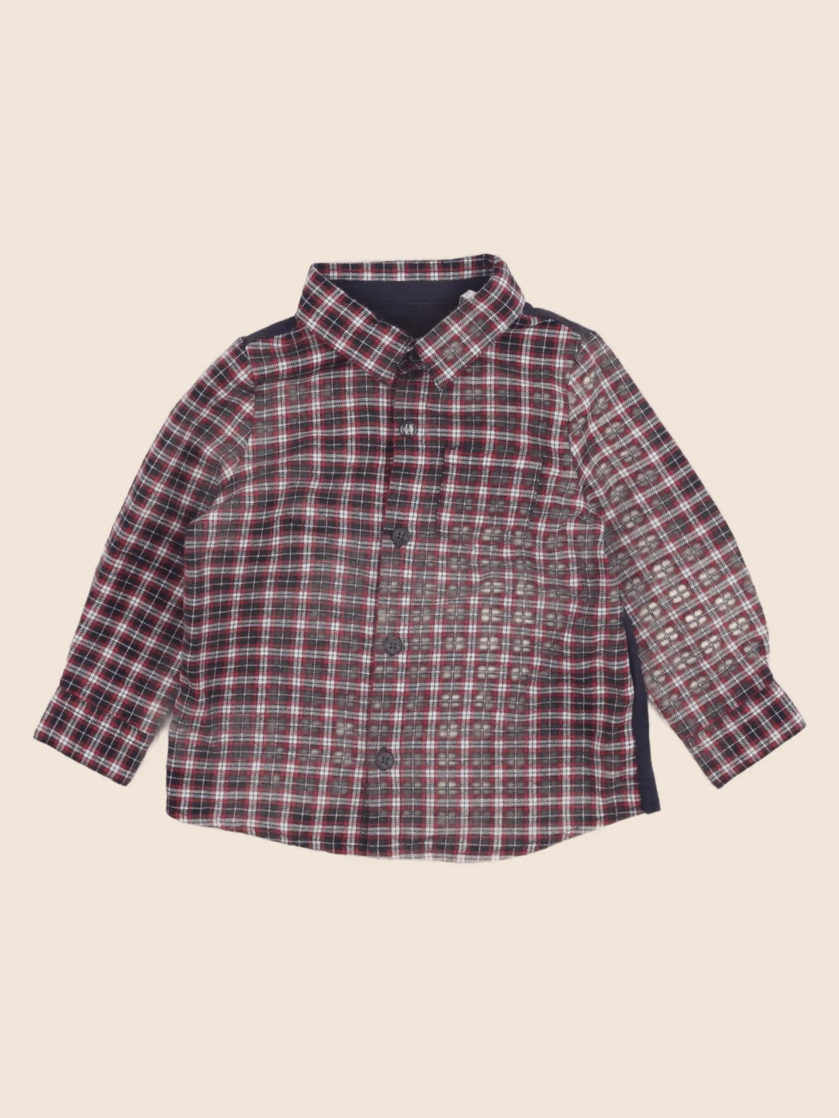 IKKS - chemise imprimé au dos bleu, rouge - 12 mois