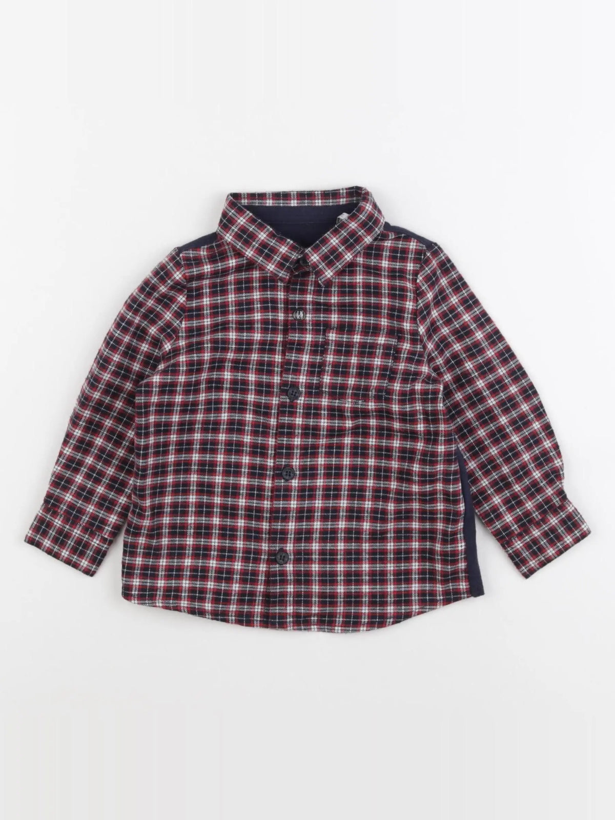 IKKS - chemise imprimé au dos bleu, rouge - 12 mois