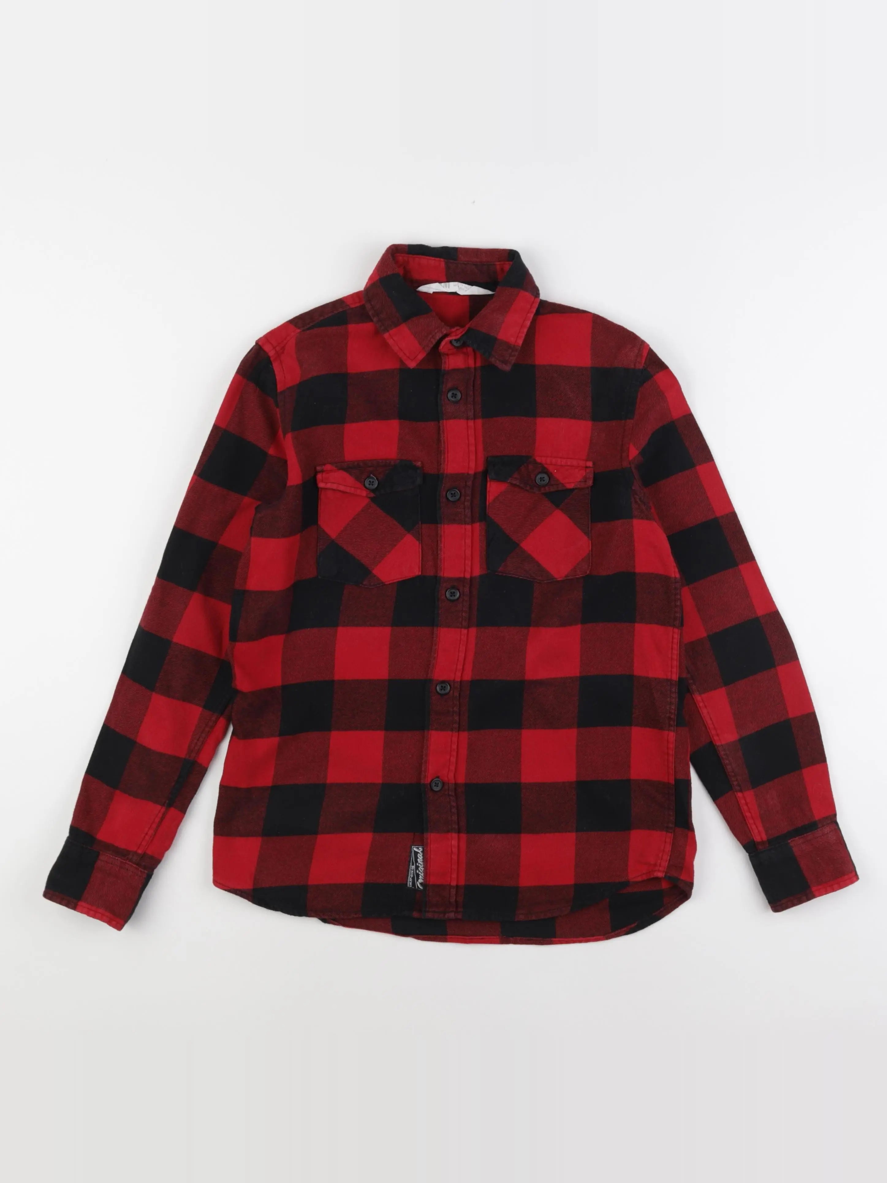 H&M - chemise rouge - 10/11 ans