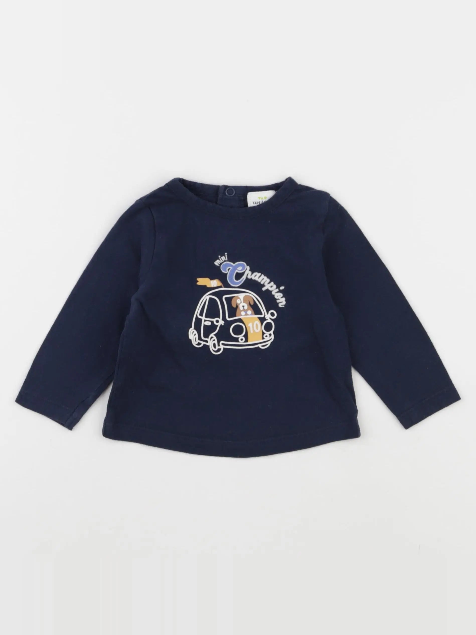 Tape à l'oeil - tee-shirt bleu - 6 mois