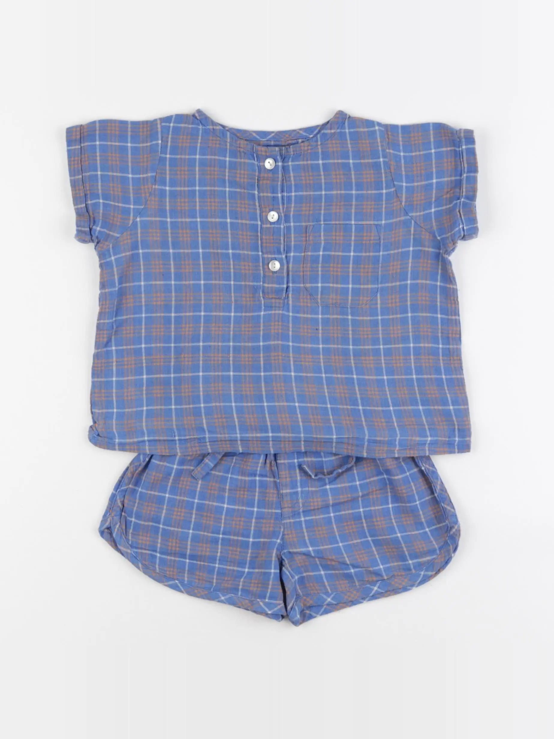 Apaches Collections - pyjama coton bleu - 12 mois