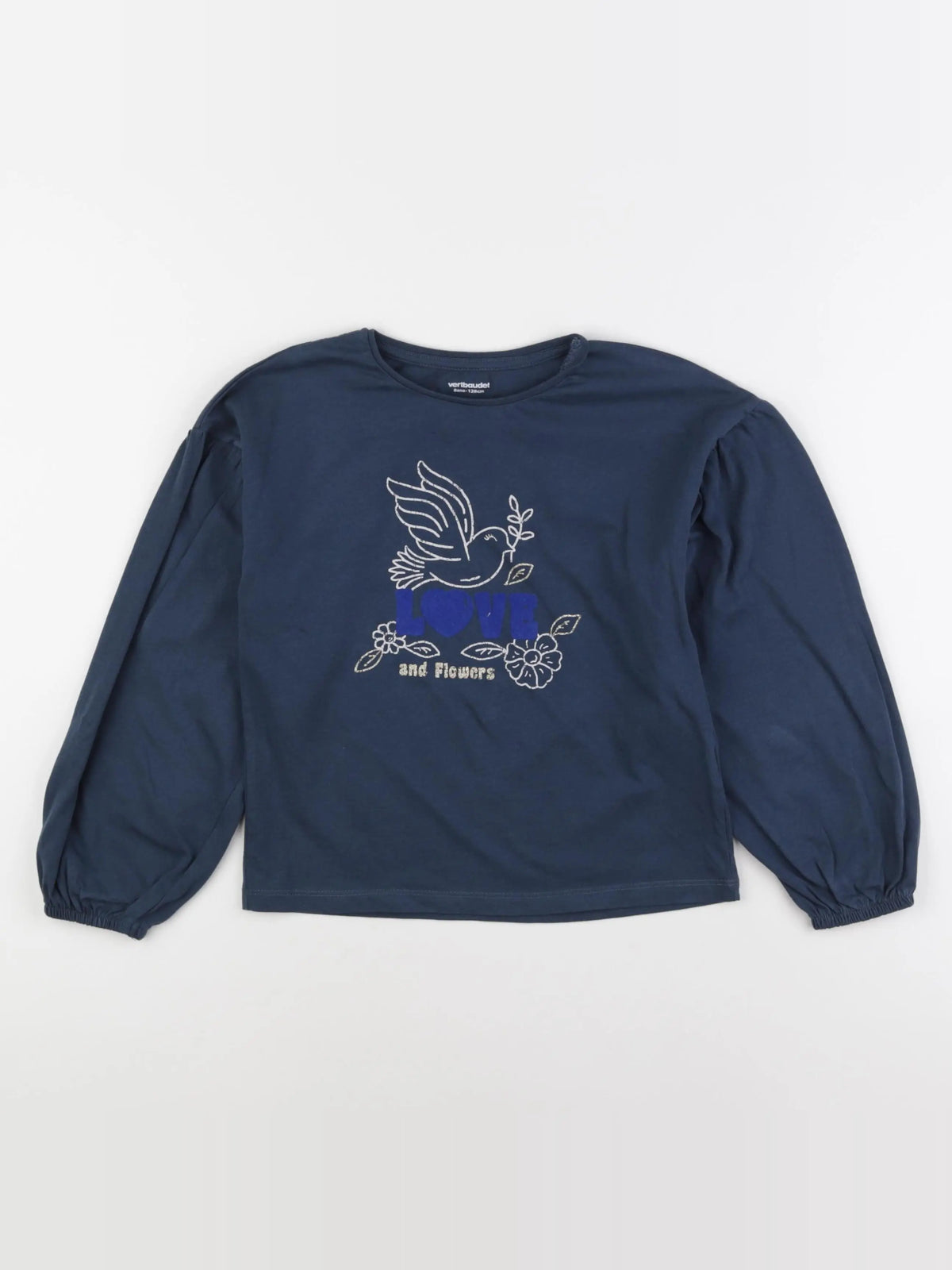 Vertbaudet - blouse bleu - 8 ans