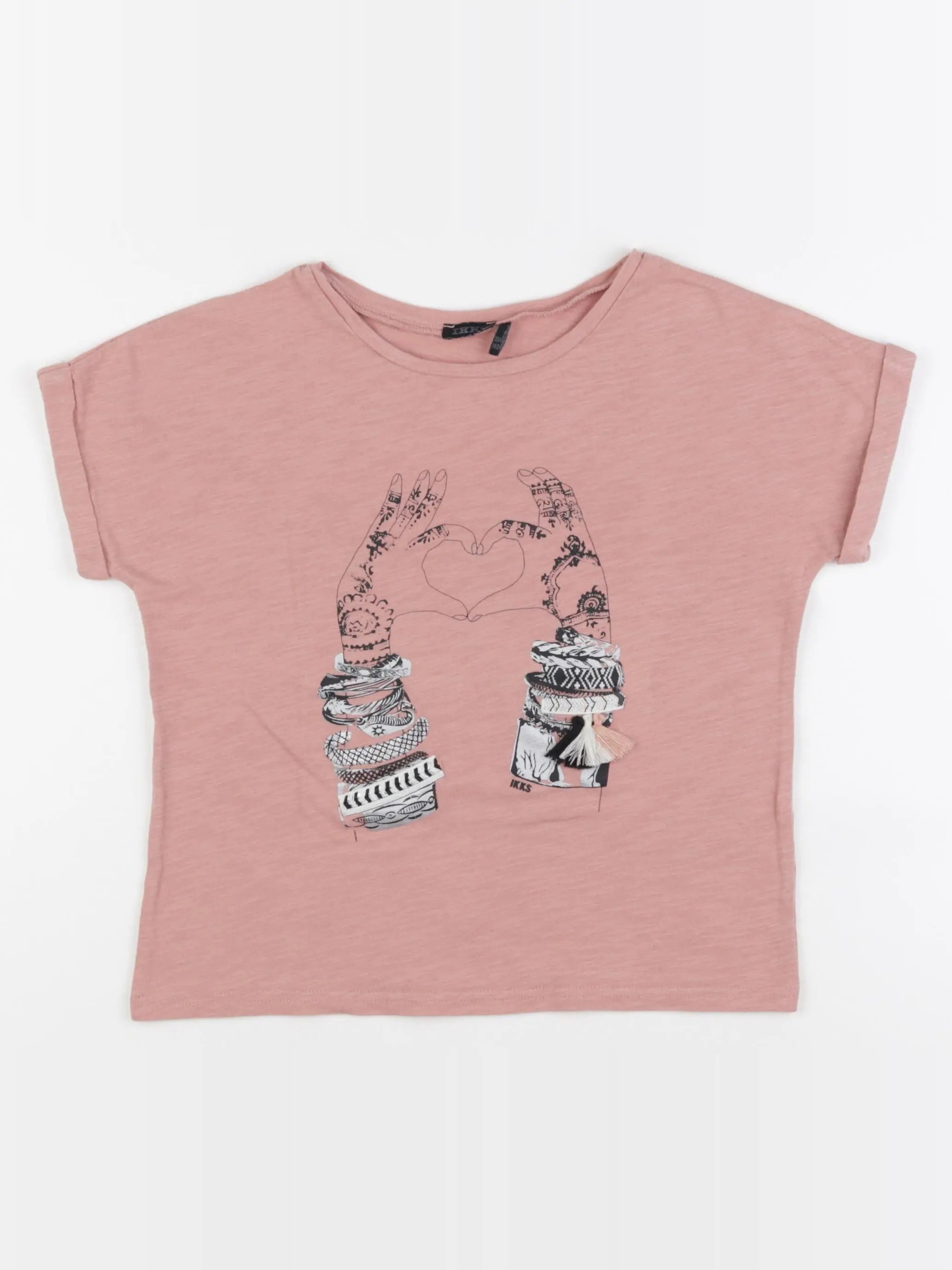 IKKS - tee-shirt rose - 10 ans