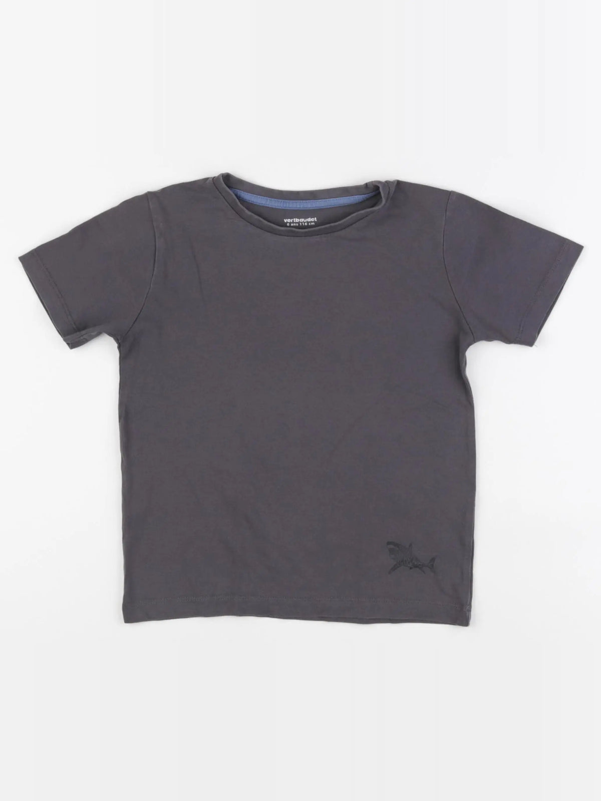 Vertbaudet - tee-shirt gris - 6 ans
