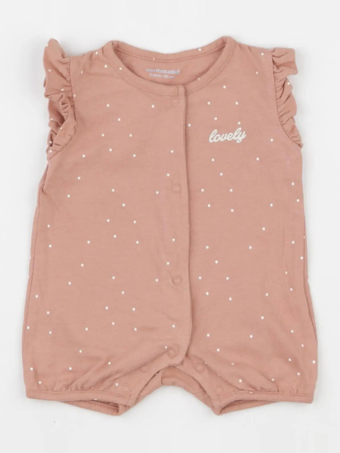 Vertbaudet - combinaison rose - 3 mois