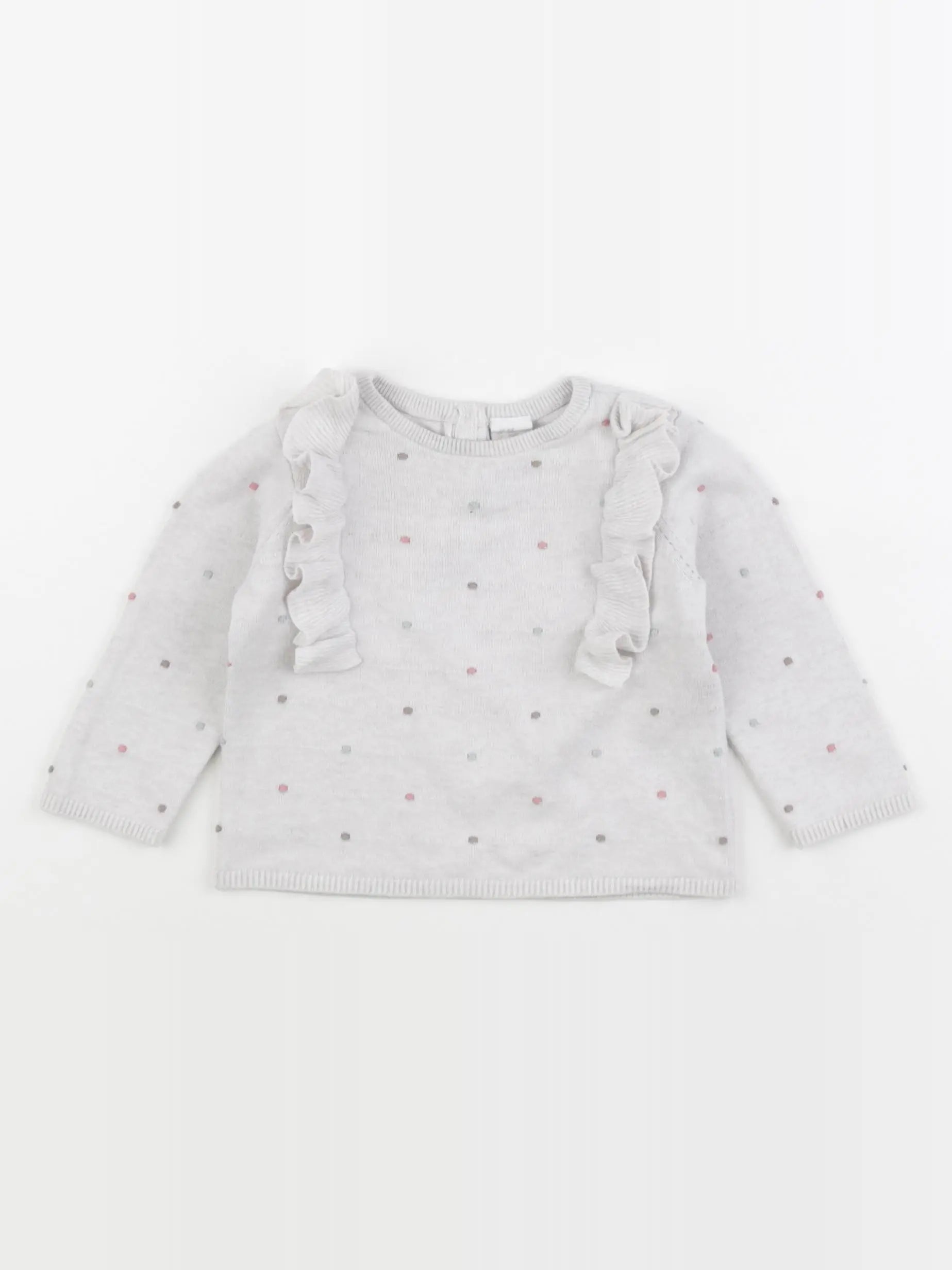 H&M - pull gris - 6 mois