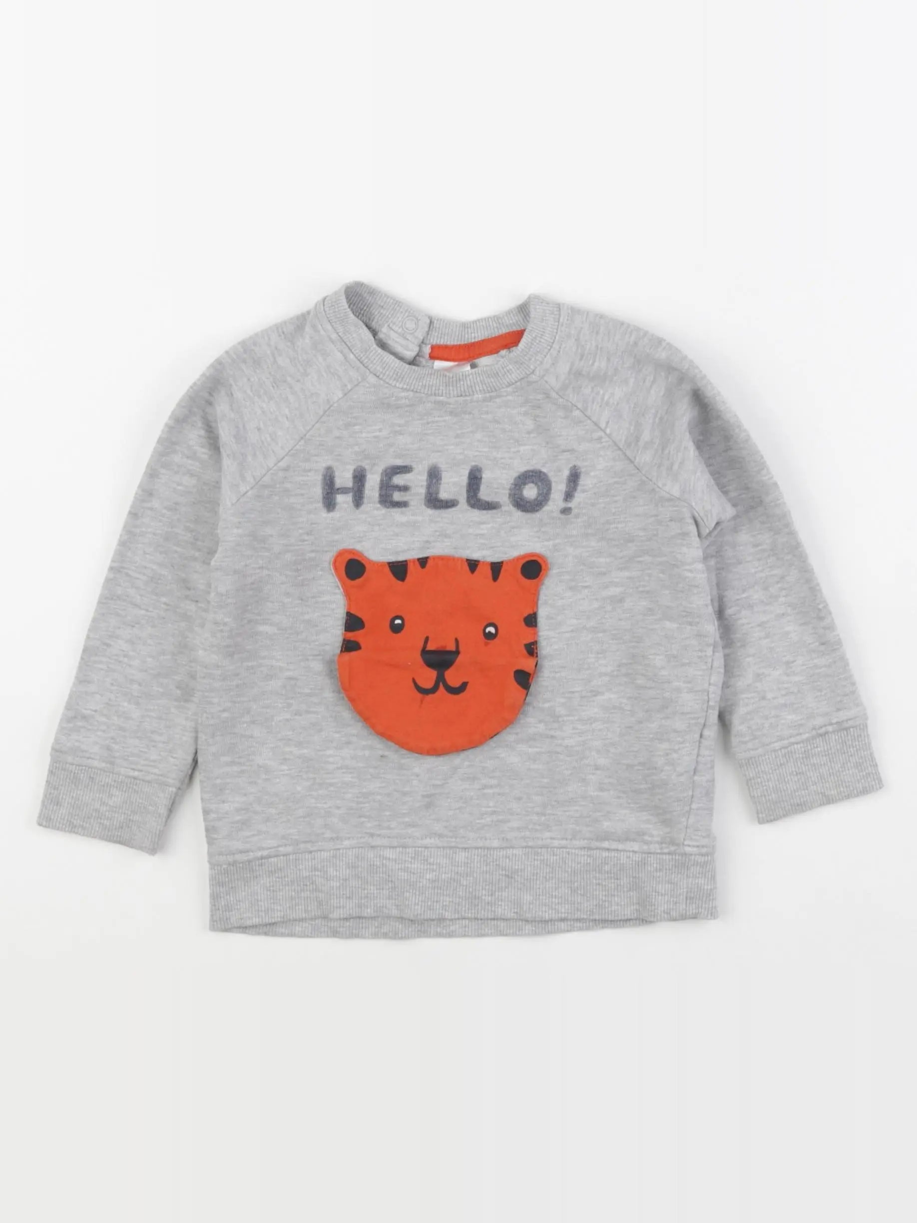 H&M - sweat gris - 12/18 mois