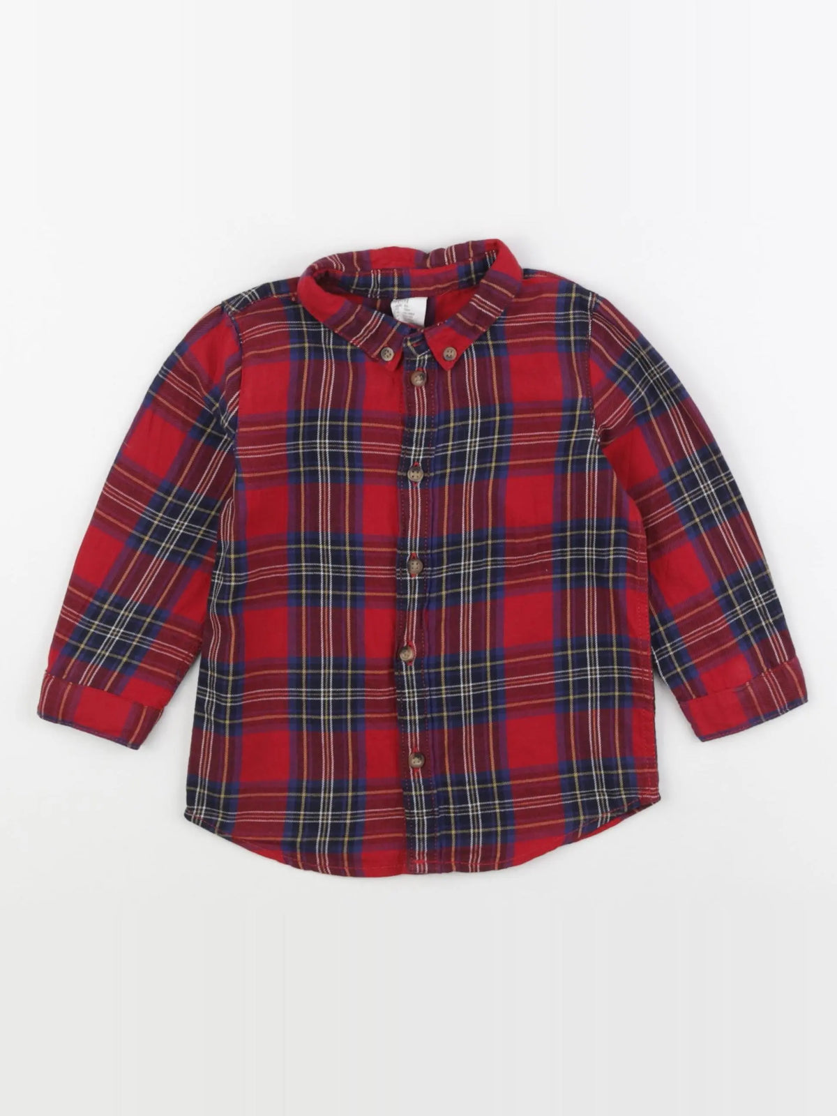 H&M - chemise rouge - 12/18 mois