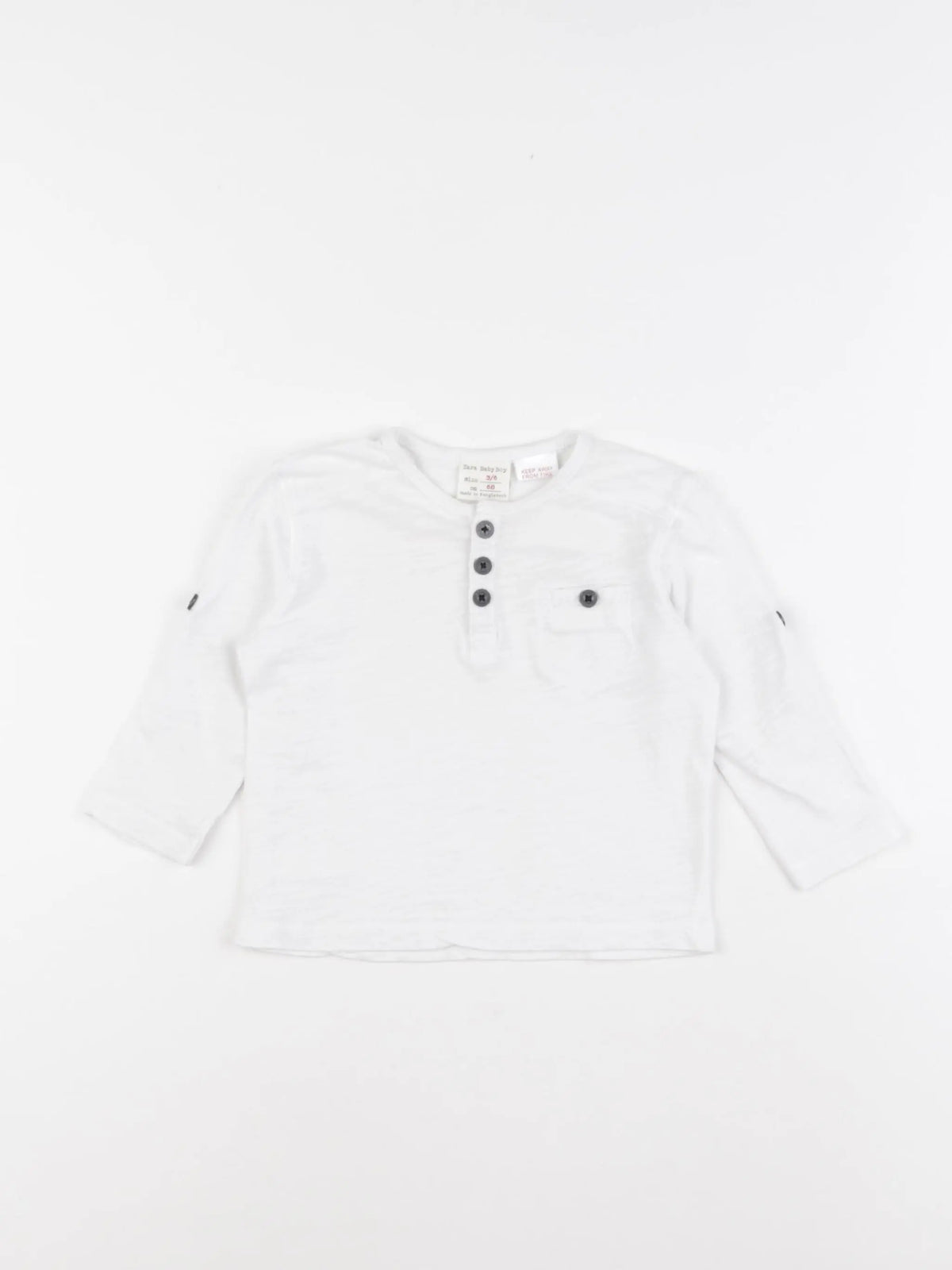Zara - tee-shirt blanc - 3/6 mois