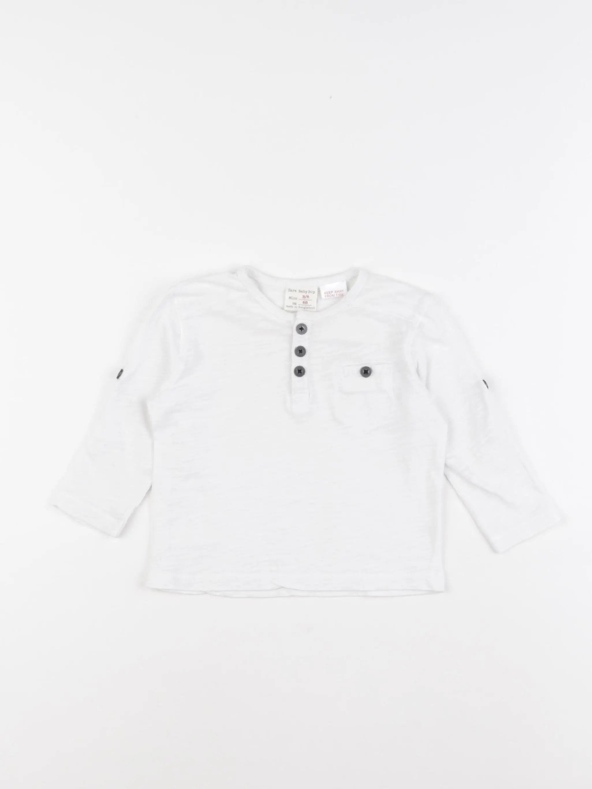 Zara - tee-shirt blanc - 3/6 mois