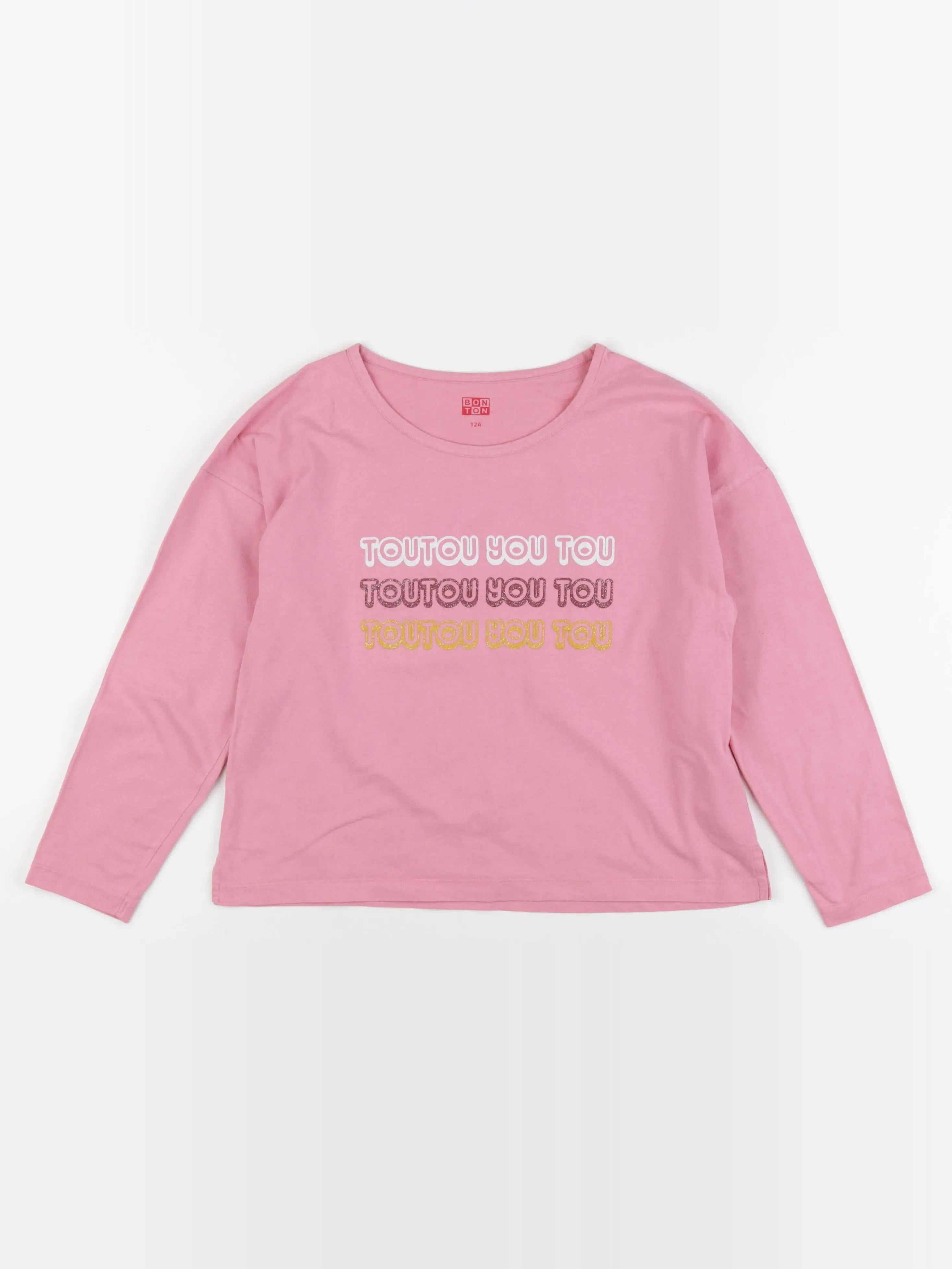 Bonton - tee-shirt rose - 12 ans