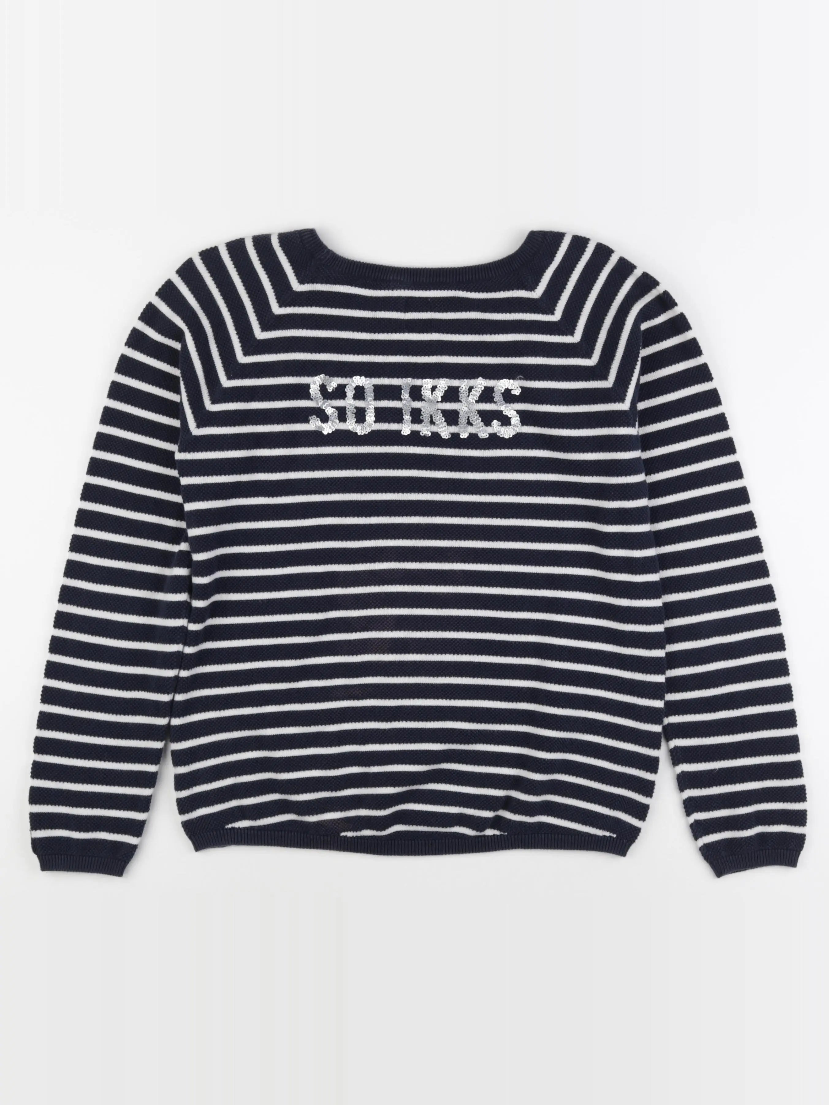 IKKS - pull blanc, bleu - 12 ans