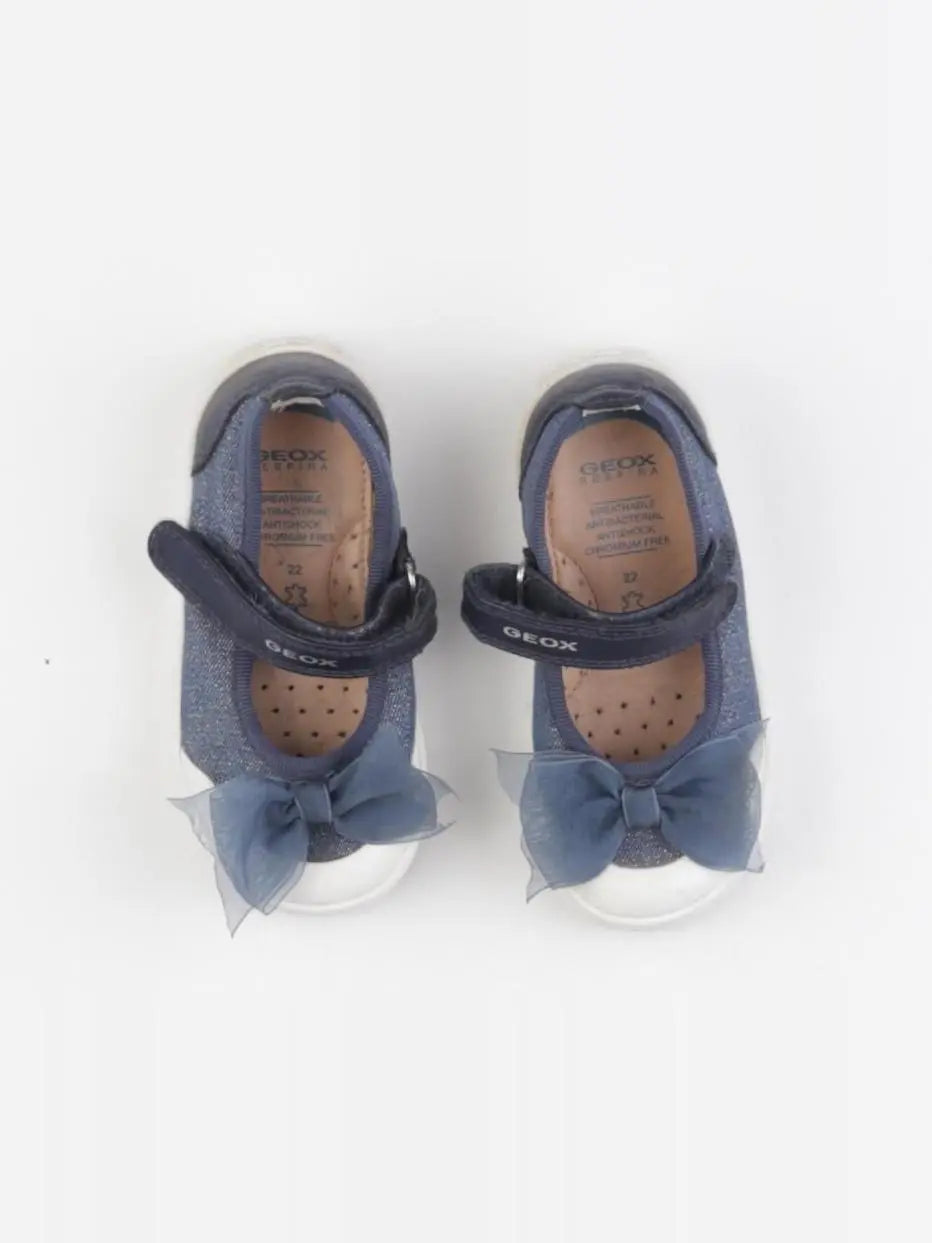 Geox - tennis à scratch/ lacets bleu - pointure 22