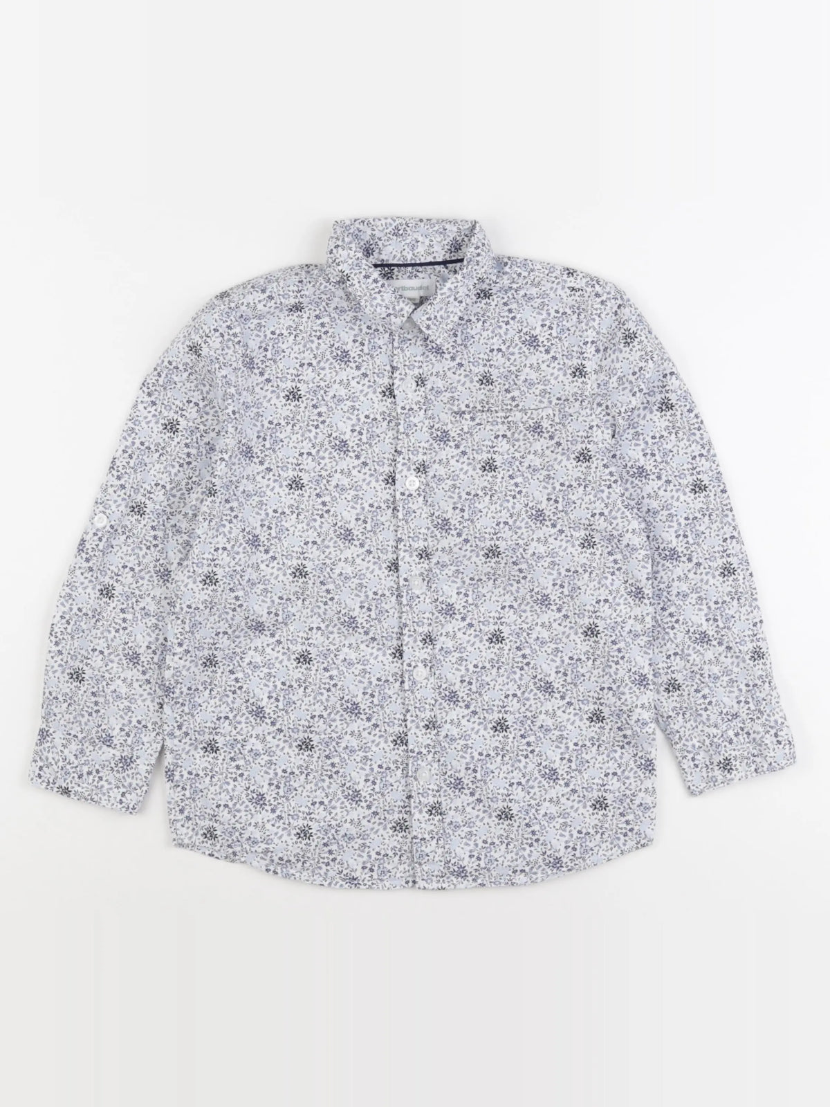 Vertbaudet - chemise blanc, bleu - 6 ans