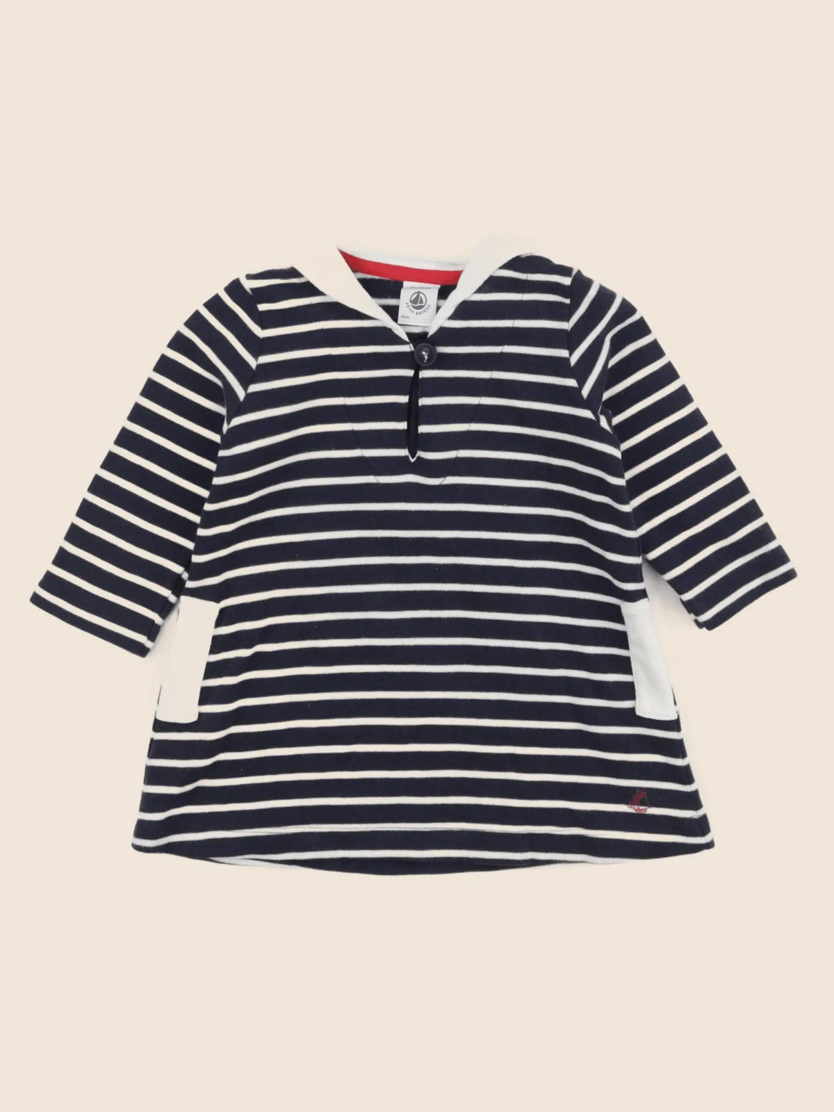 Petit Bateau - robe bleu - 12 mois