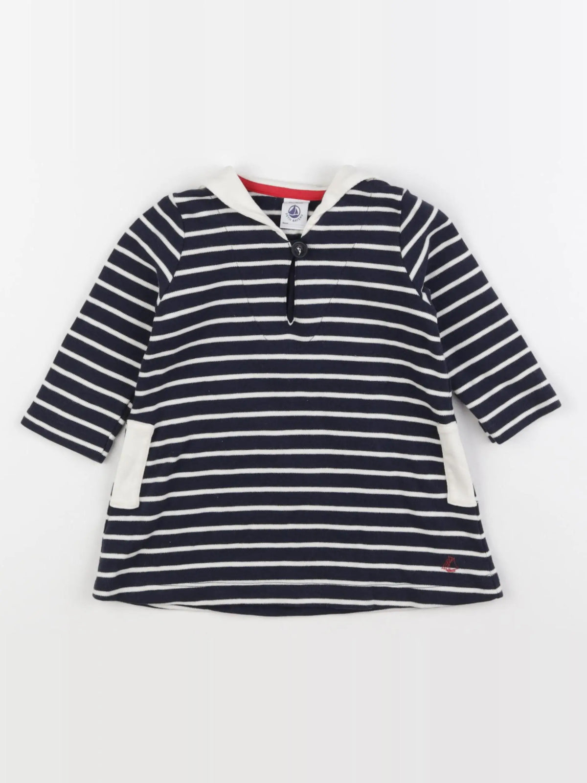 Petit Bateau - robe bleu - 12 mois