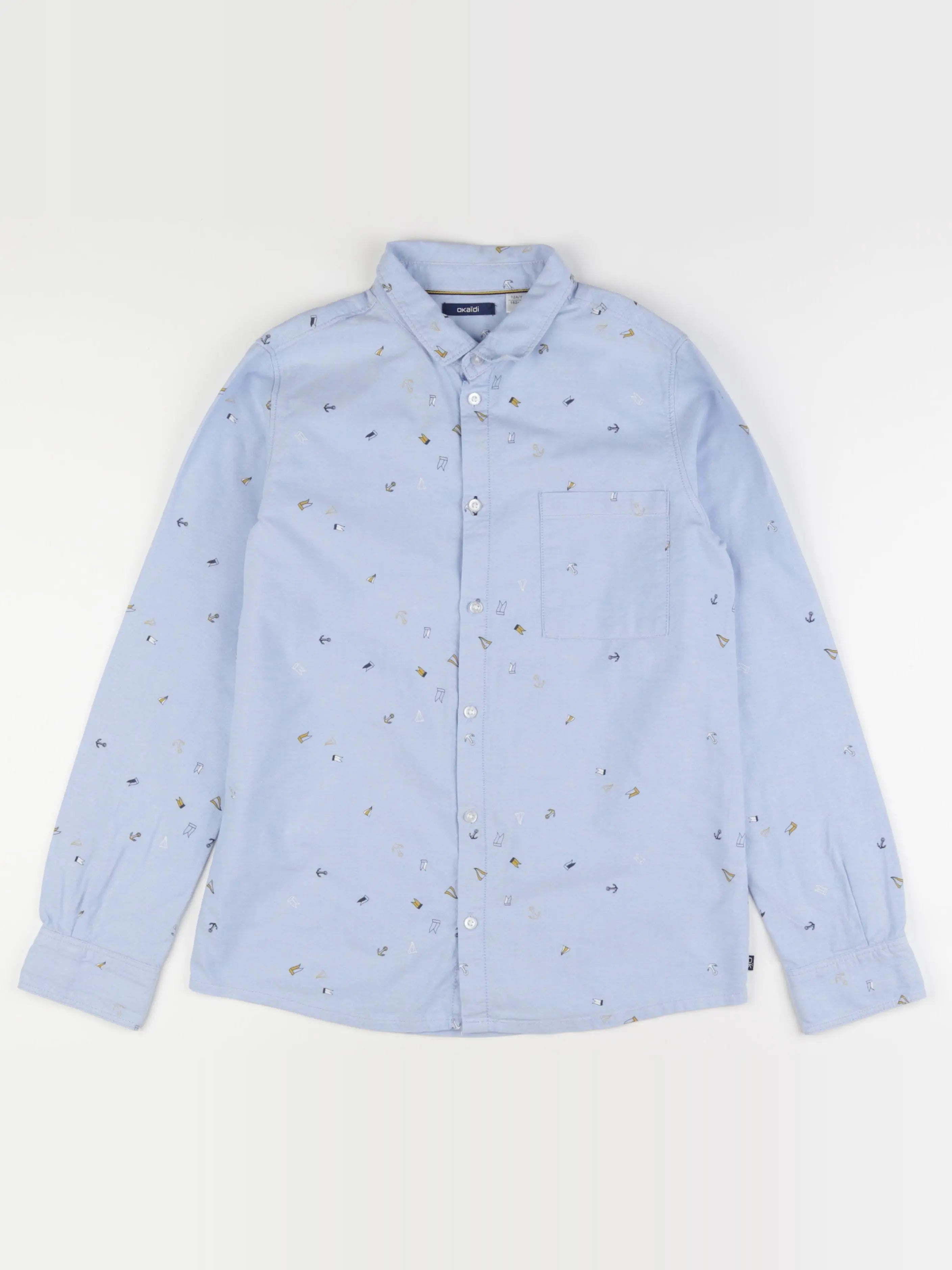 Okaidi - chemise bleu - 12 ans