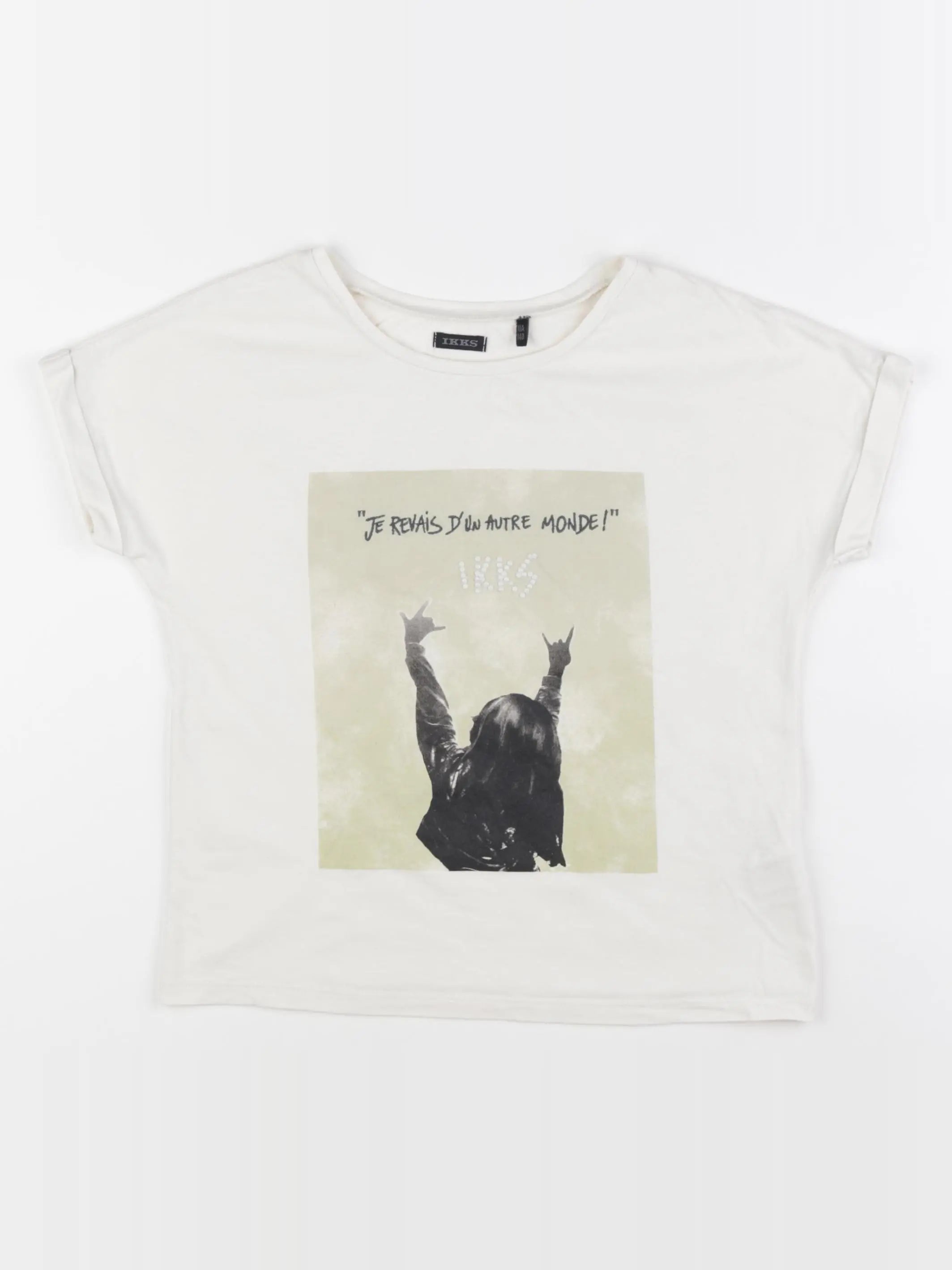 IKKS - tee-shirt blanc - 10 ans
