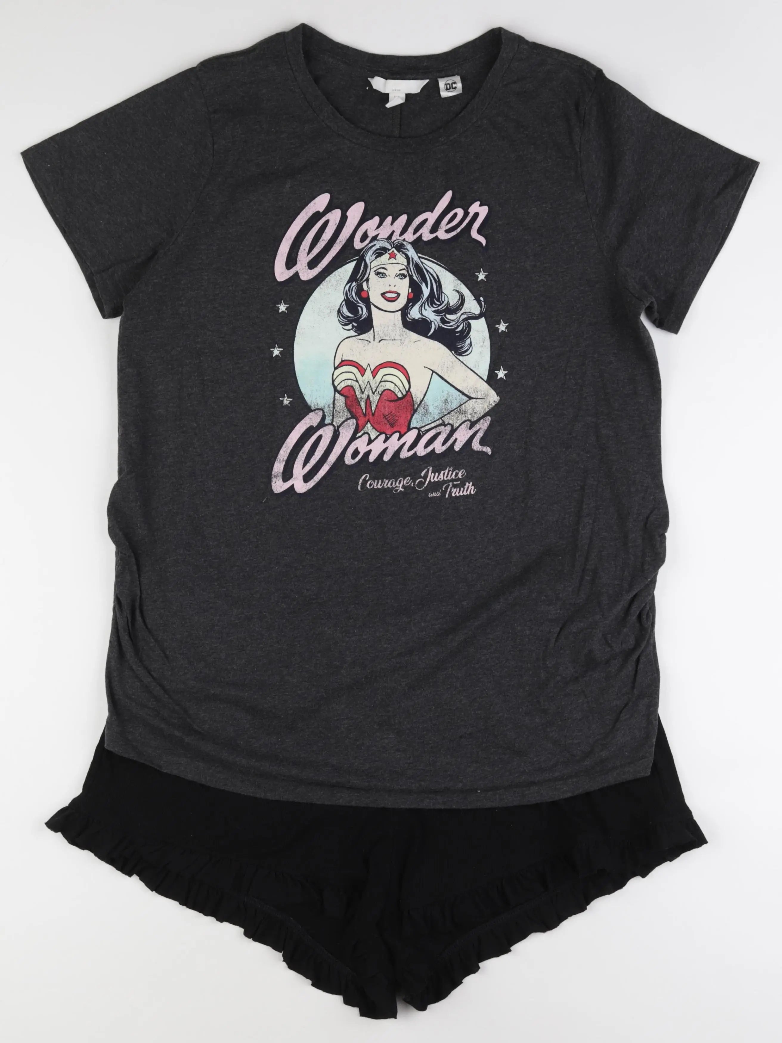 H&M - pyjama grossesse coton gris, noir - L