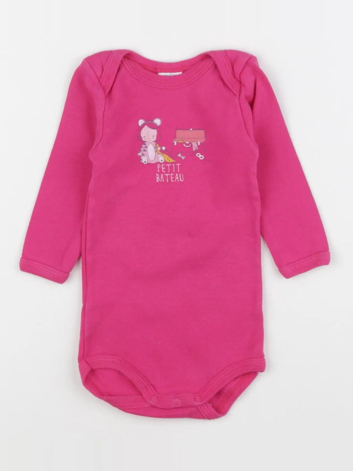 Petit Bateau - body rose - 6 mois