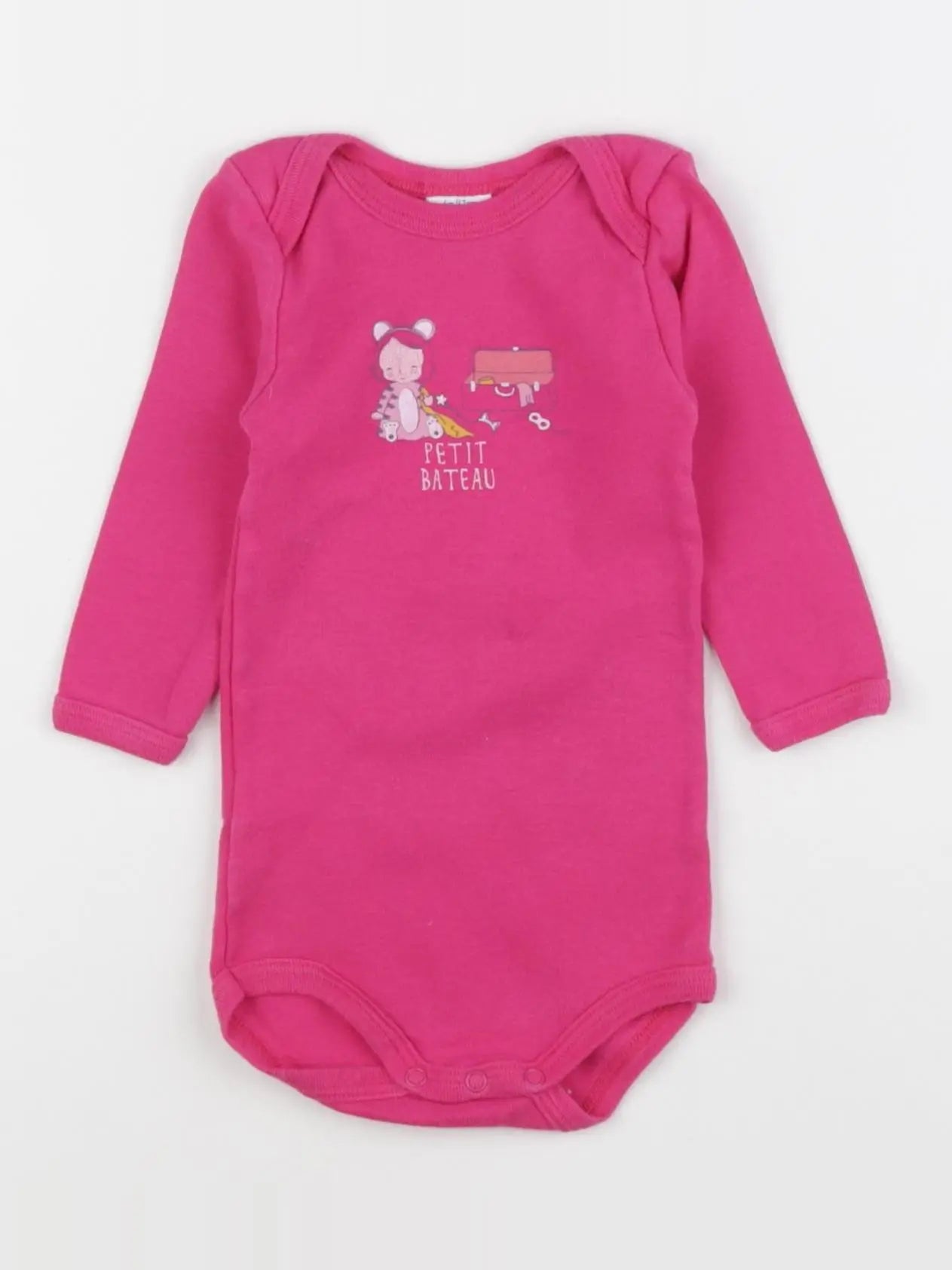 Petit Bateau - body rose - 6 mois