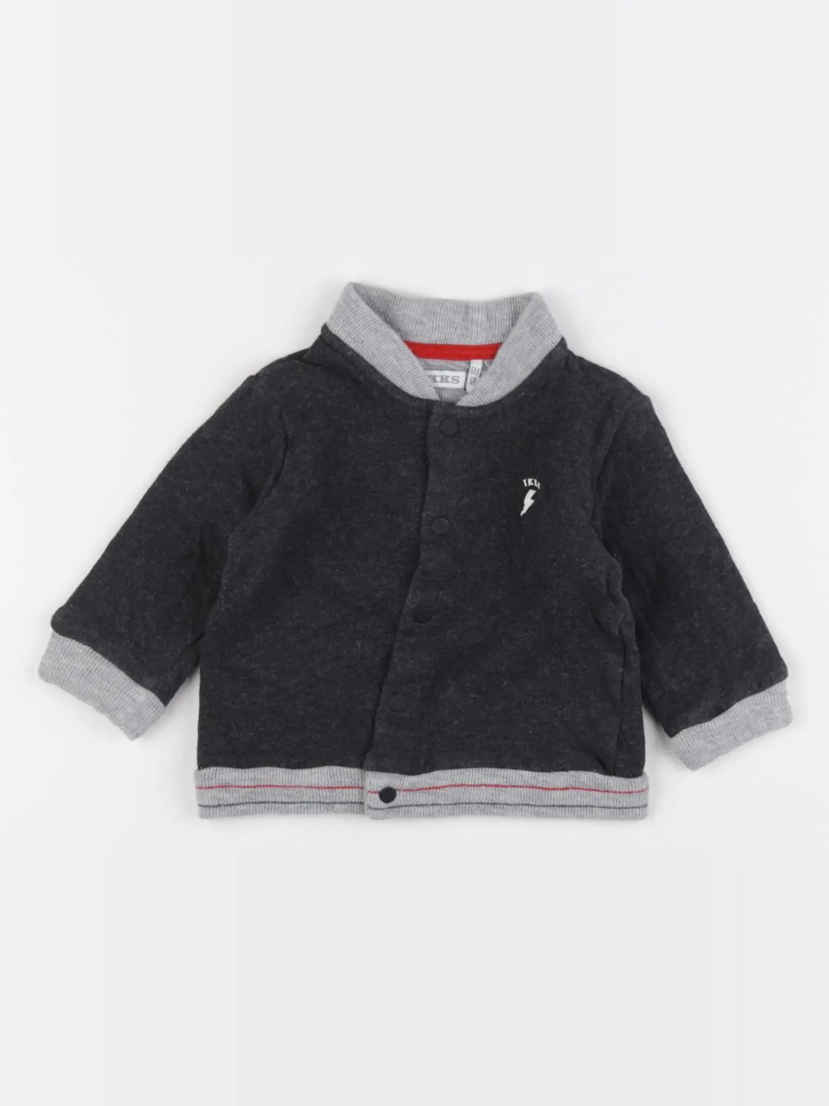 IKKS - sweat gris - 6 mois