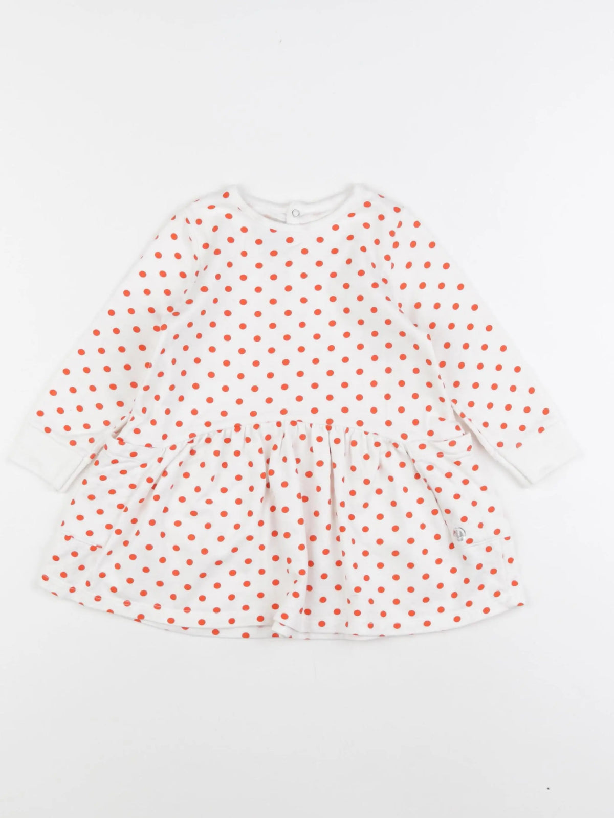 Petit Bateau - robe blanc - 18 mois