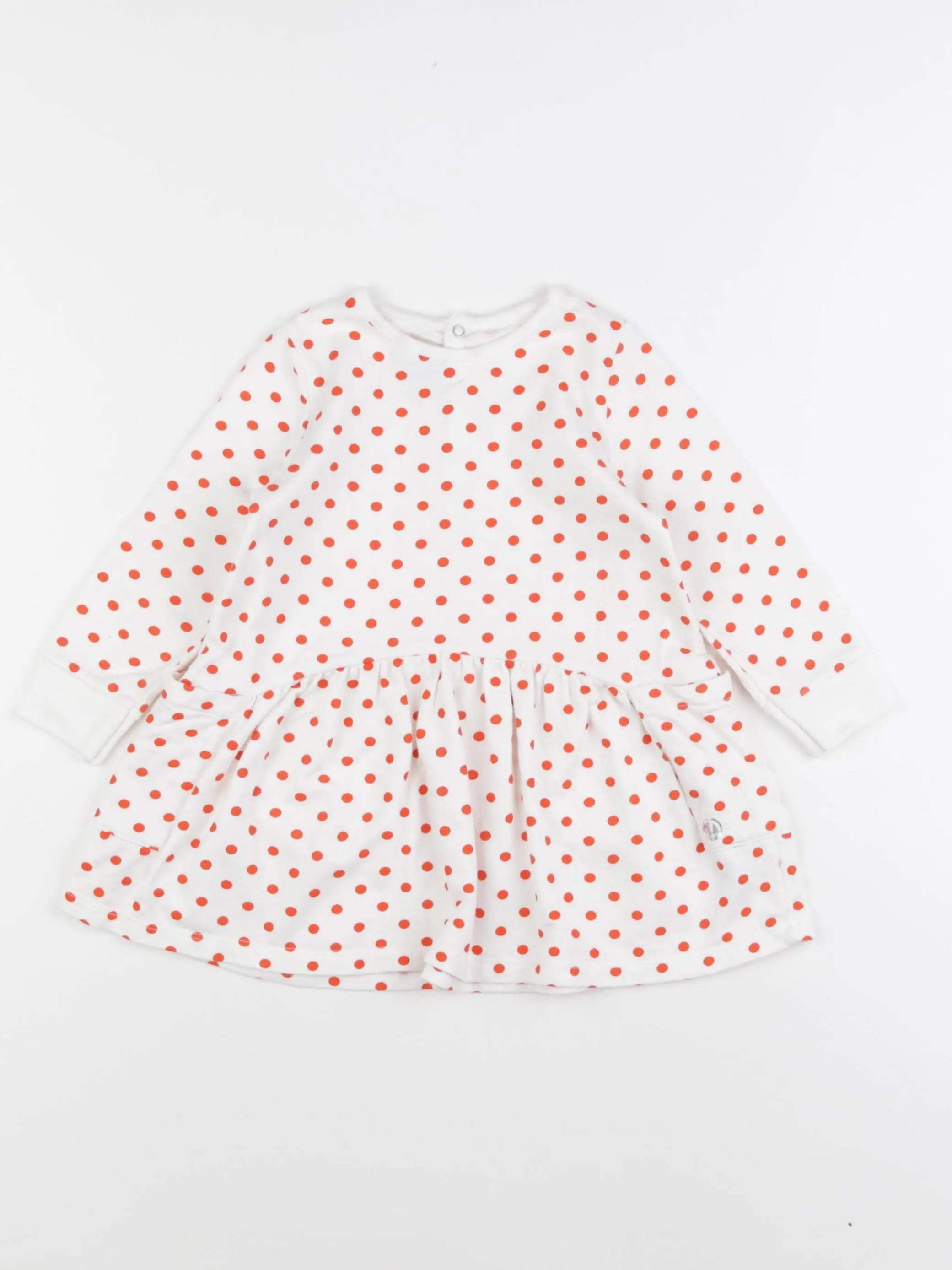 Petit Bateau - robe blanc - 18 mois