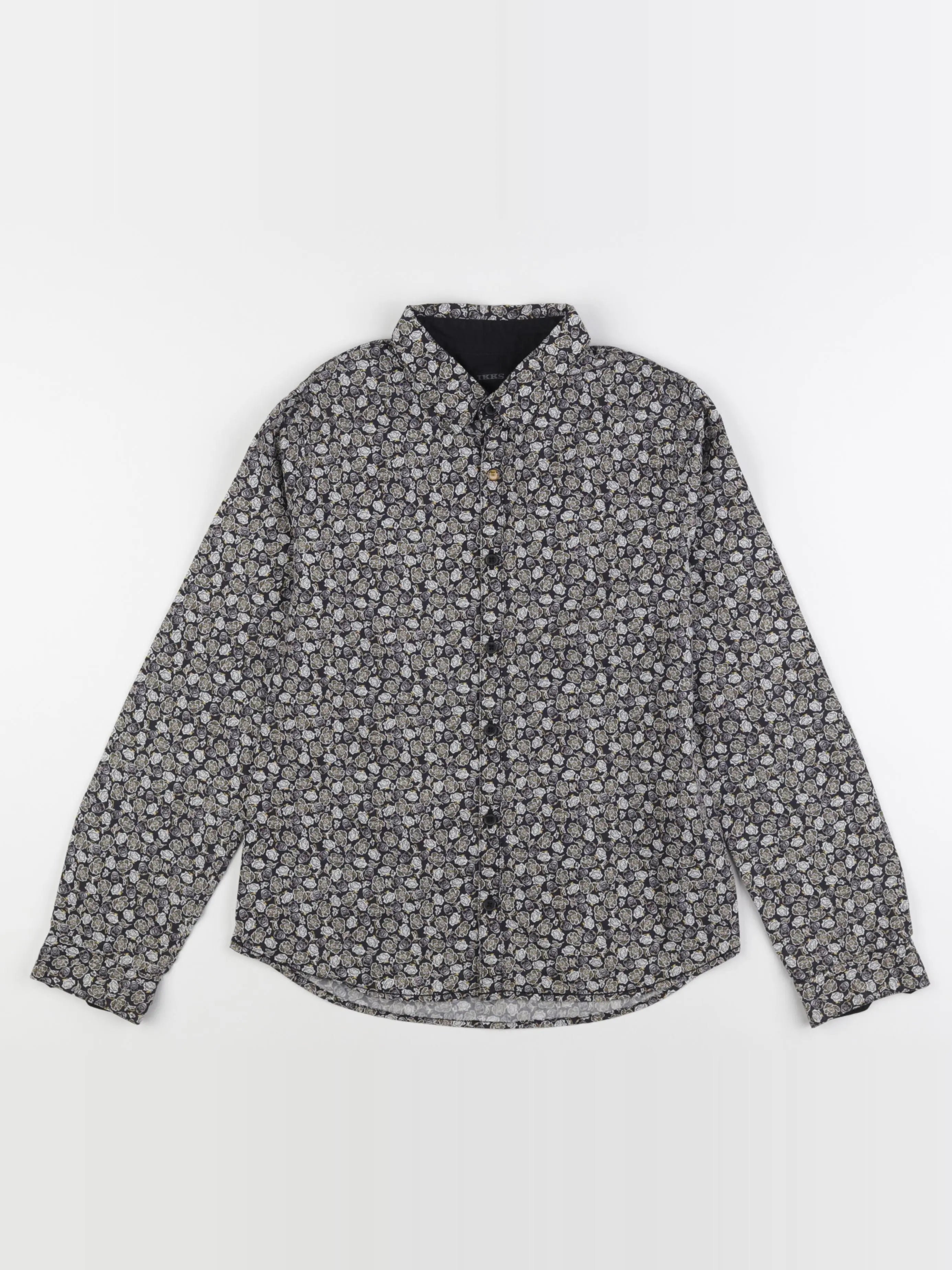 IKKS - chemise gris, marron - 10 ans