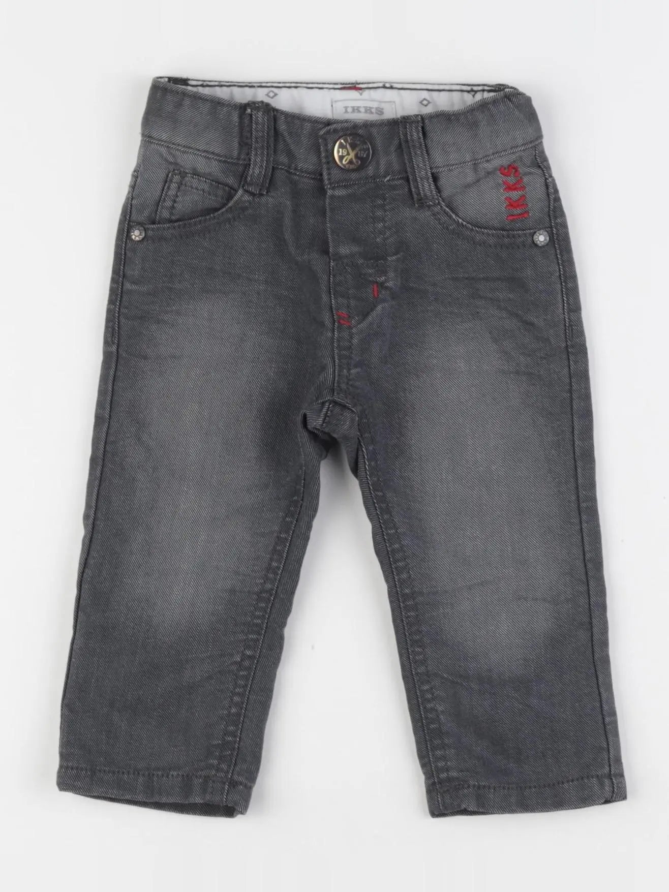 IKKS - jean gris - 6 mois