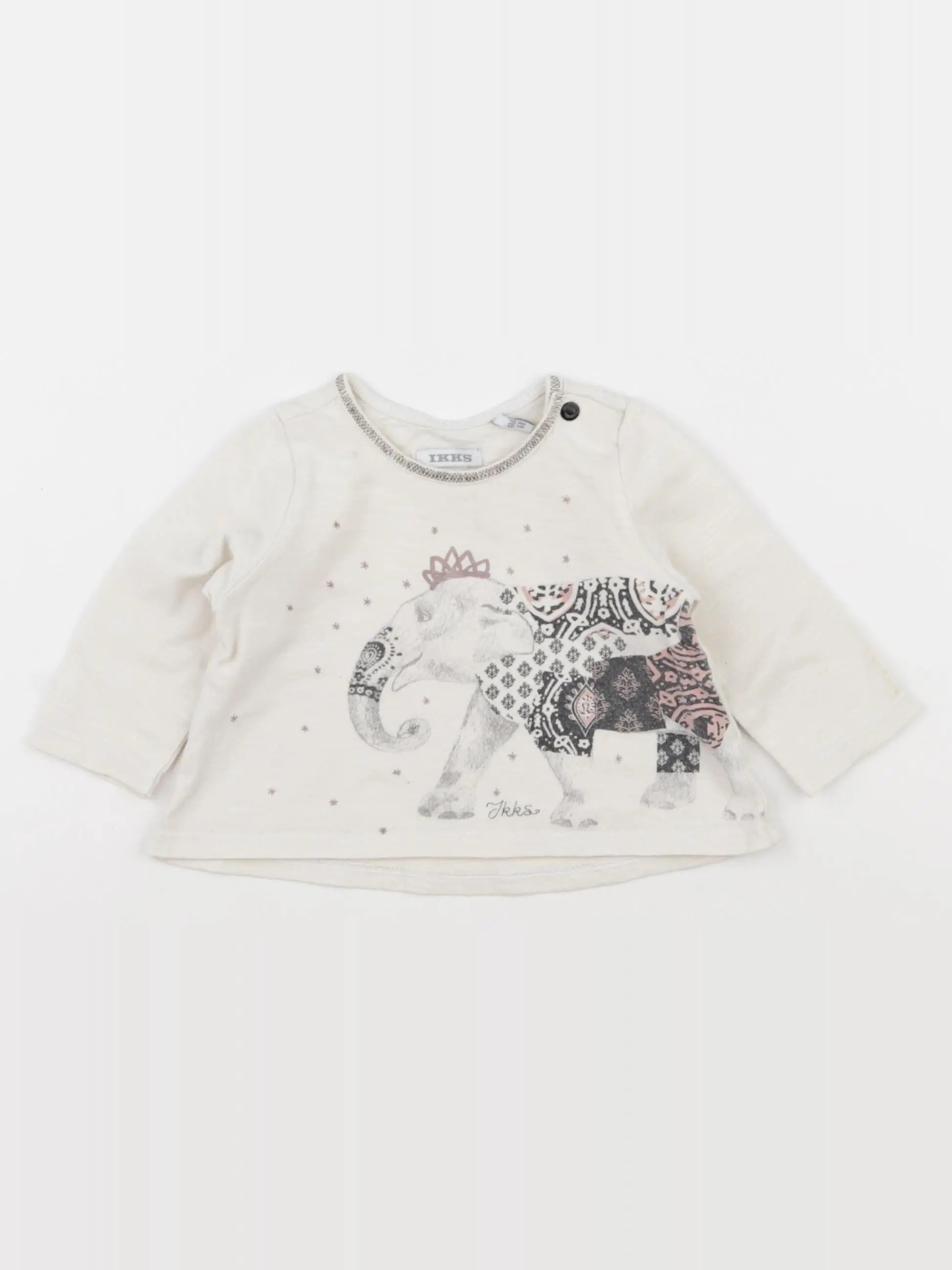IKKS - tee-shirt beige - 6 mois