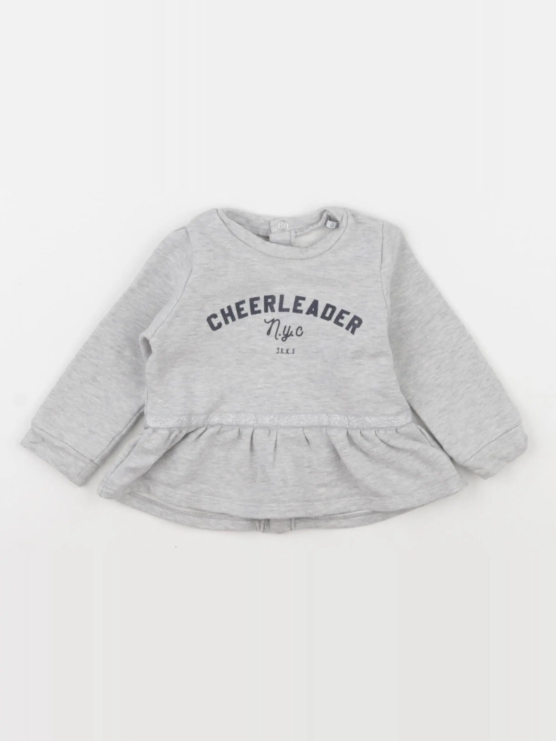 IKKS - sweat gris - 6 mois