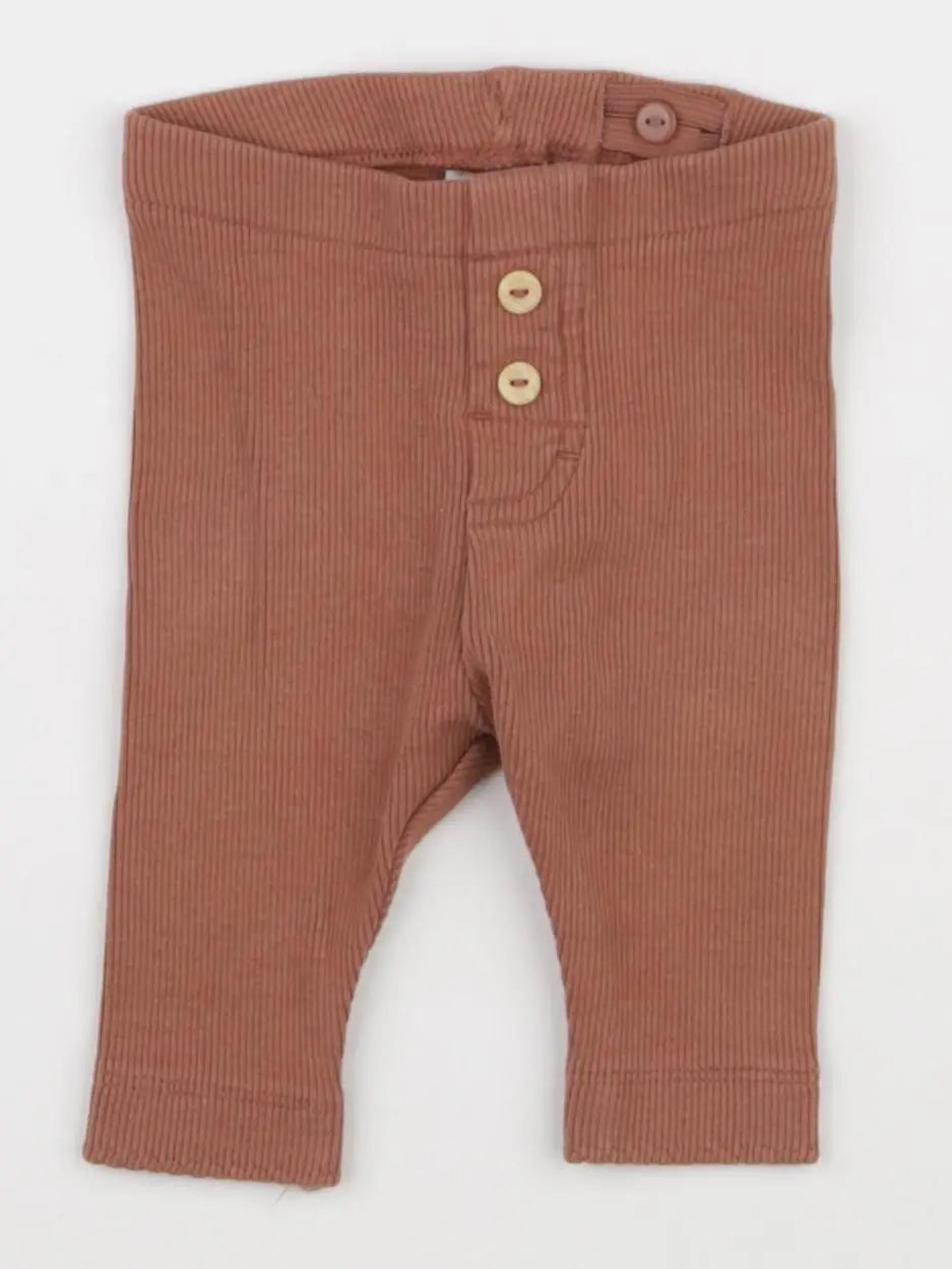 H&M - legging marron - 1 mois