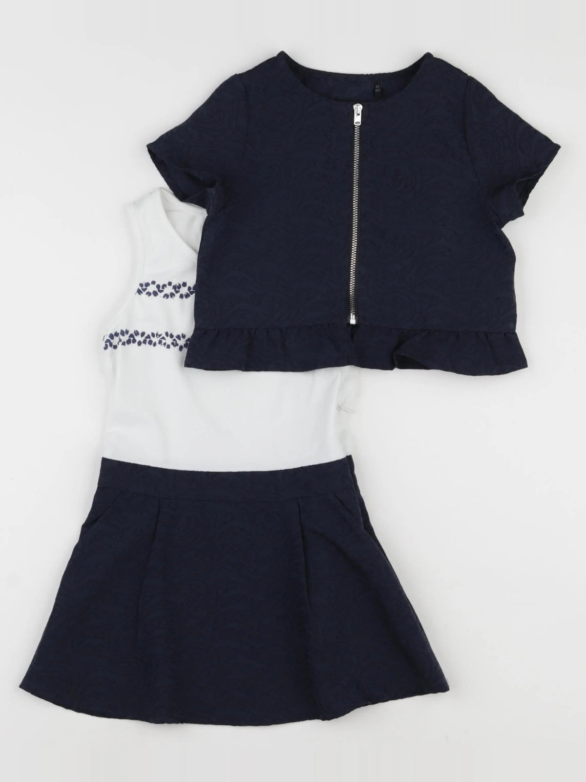 IKKS - robe bleu, blanc - 4 ans