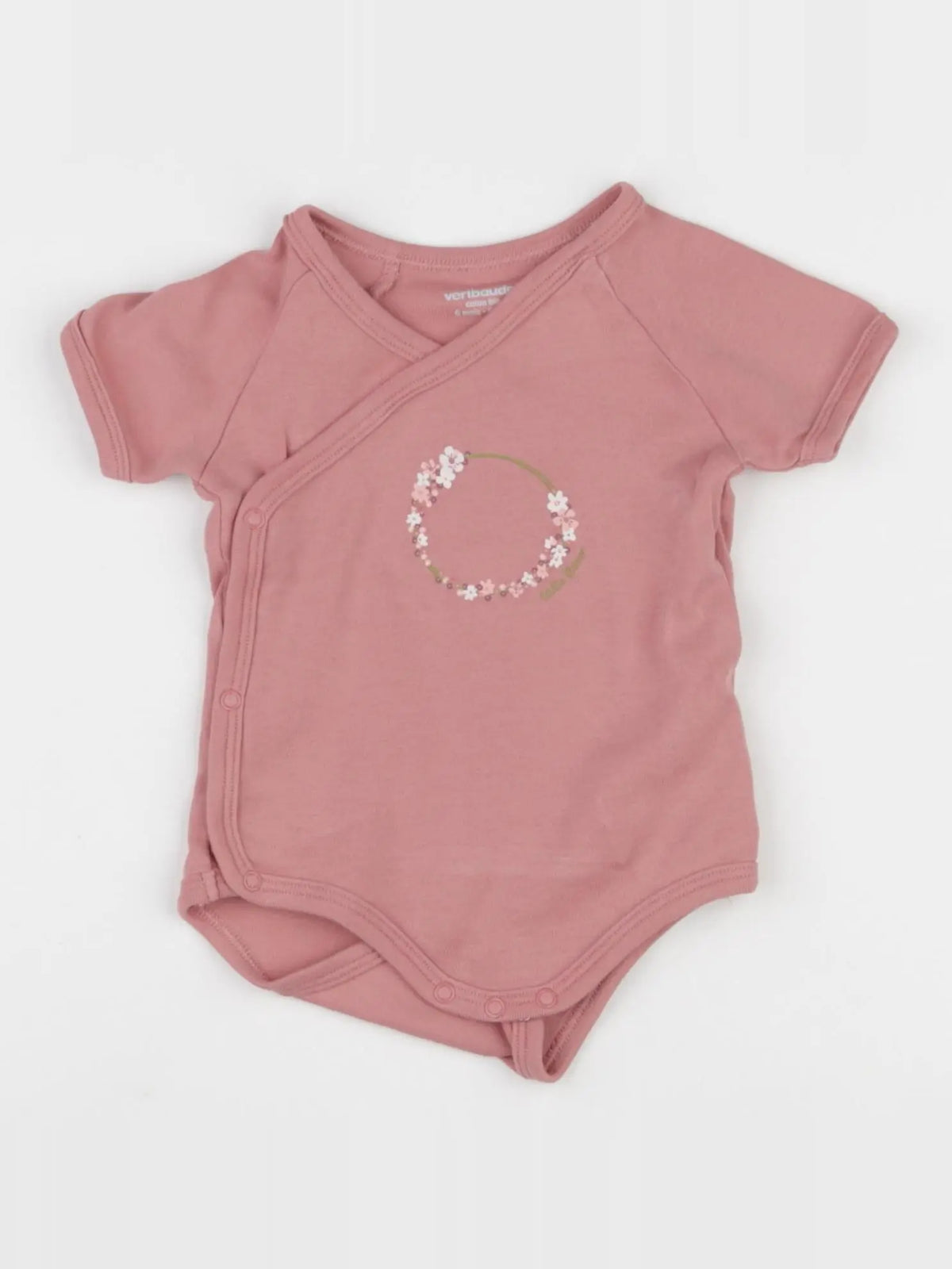Vertbaudet - body rose - 1 mois