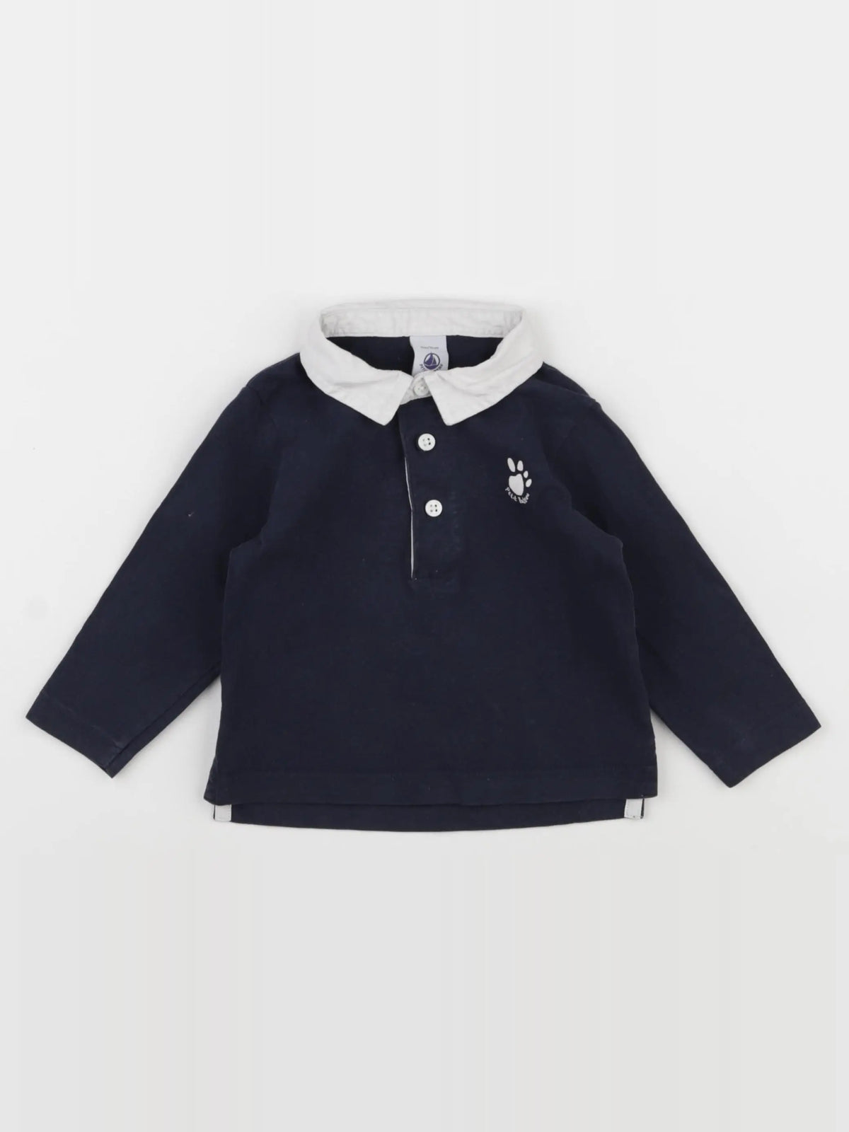 Petit Bateau - tee-shirt bleu - 12 mois