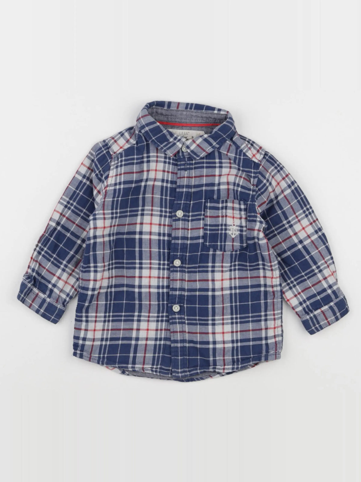 H&M - chemise bleu - 9/12 mois