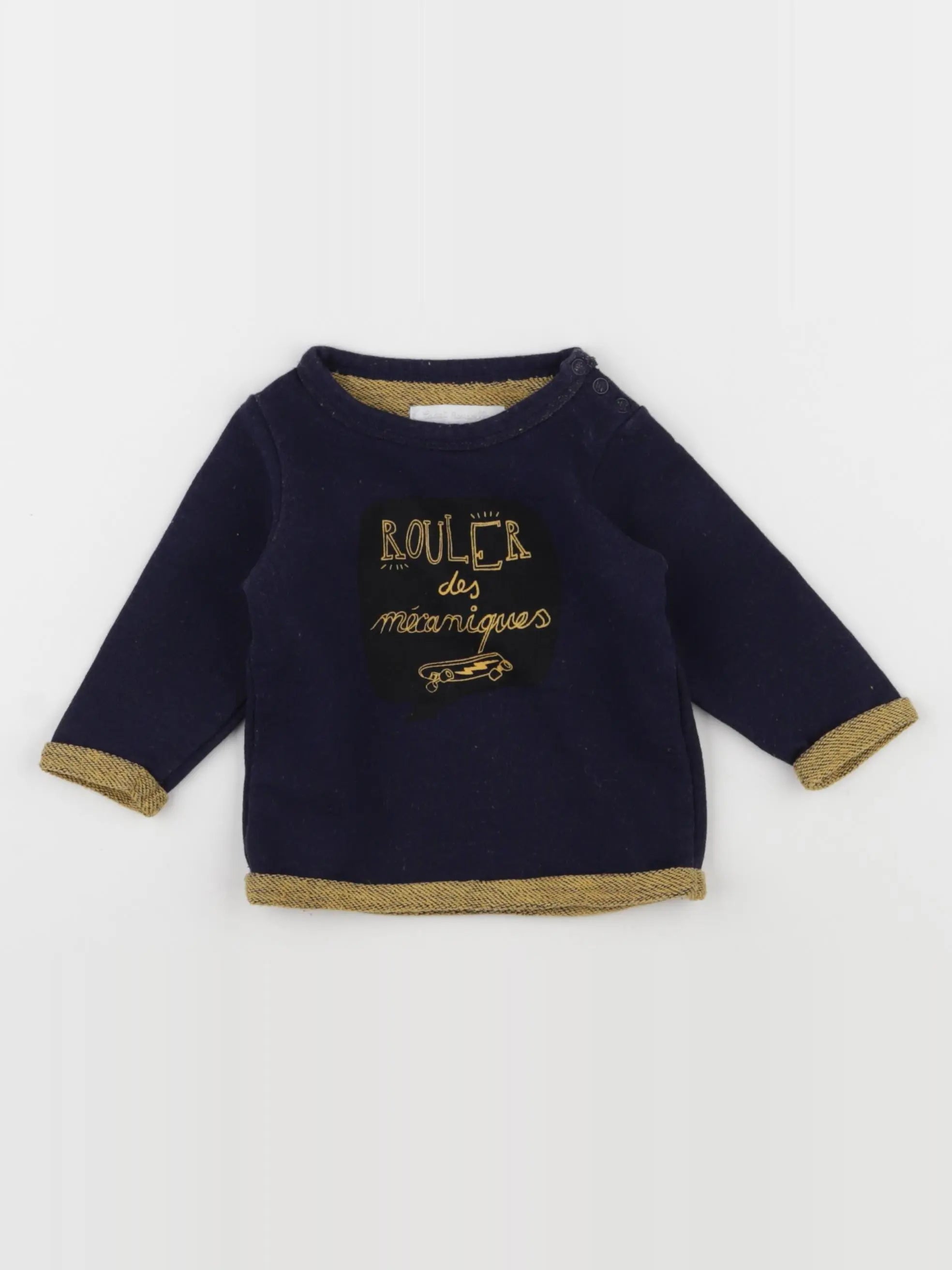 Cadet Rousselle - sweat bleu - 6 mois