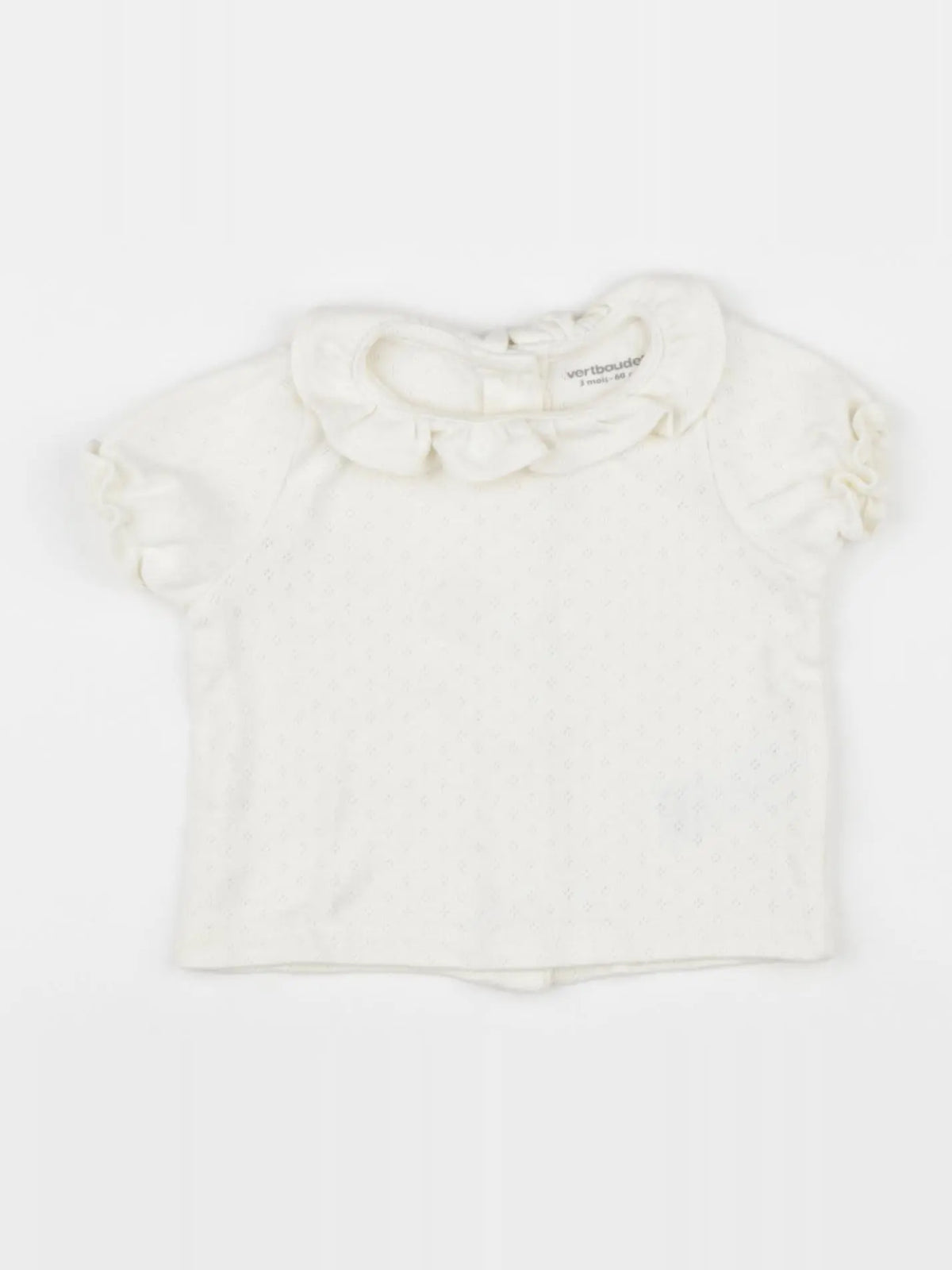Vertbaudet - tee-shirt beige - 3 mois