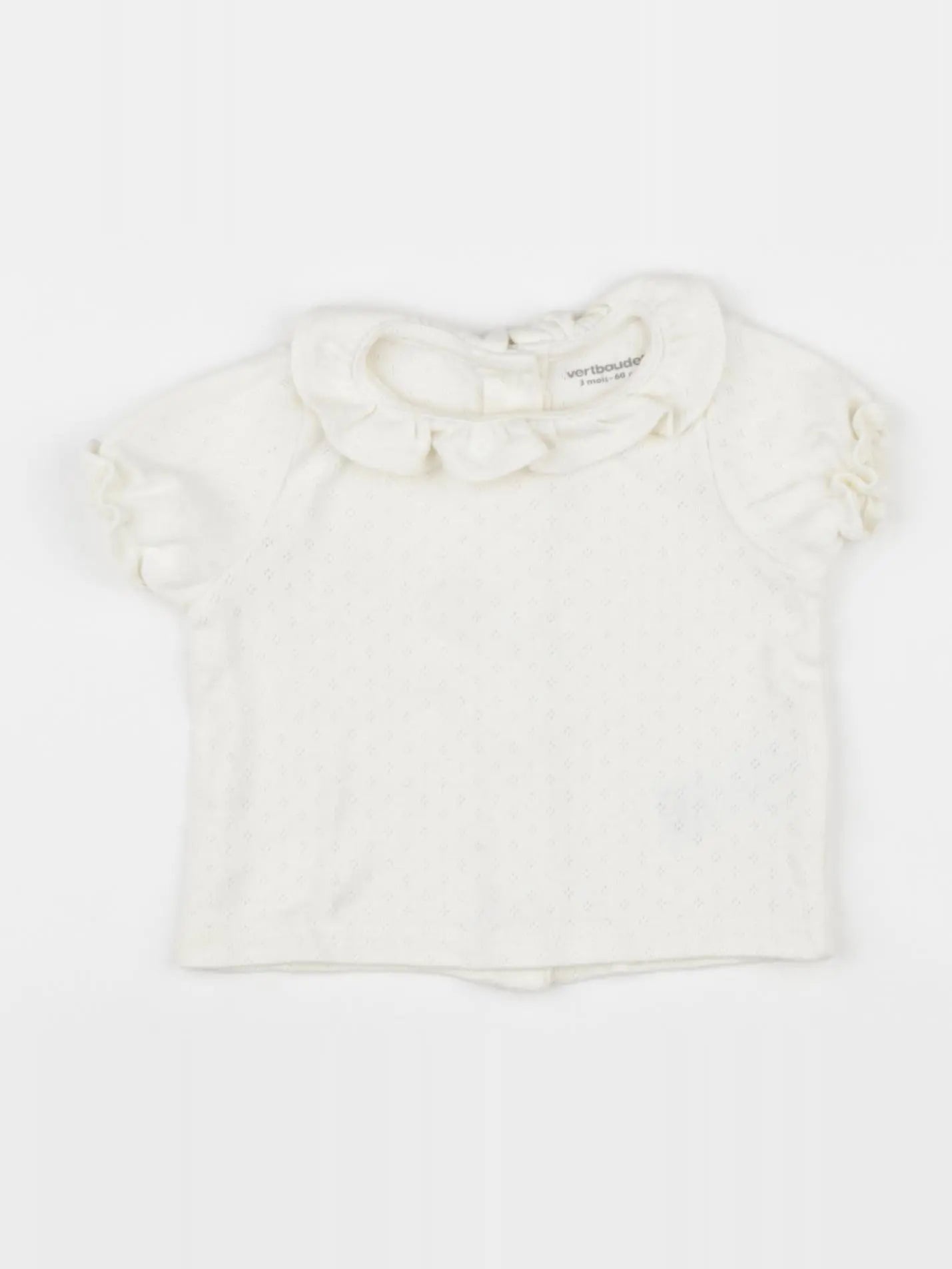 Vertbaudet - tee-shirt beige - 3 mois