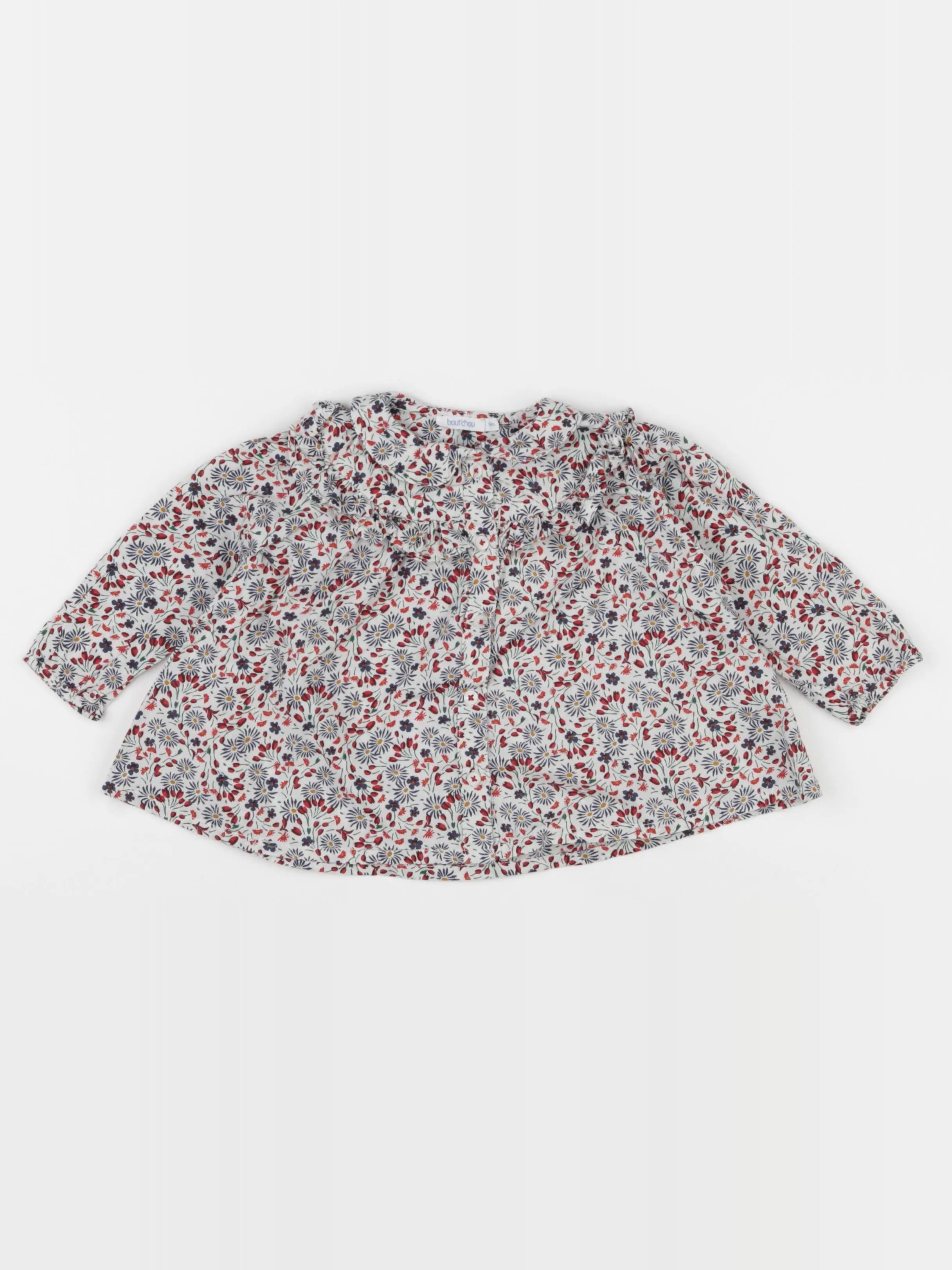 Boutchou - blouse multicolore - 9 mois