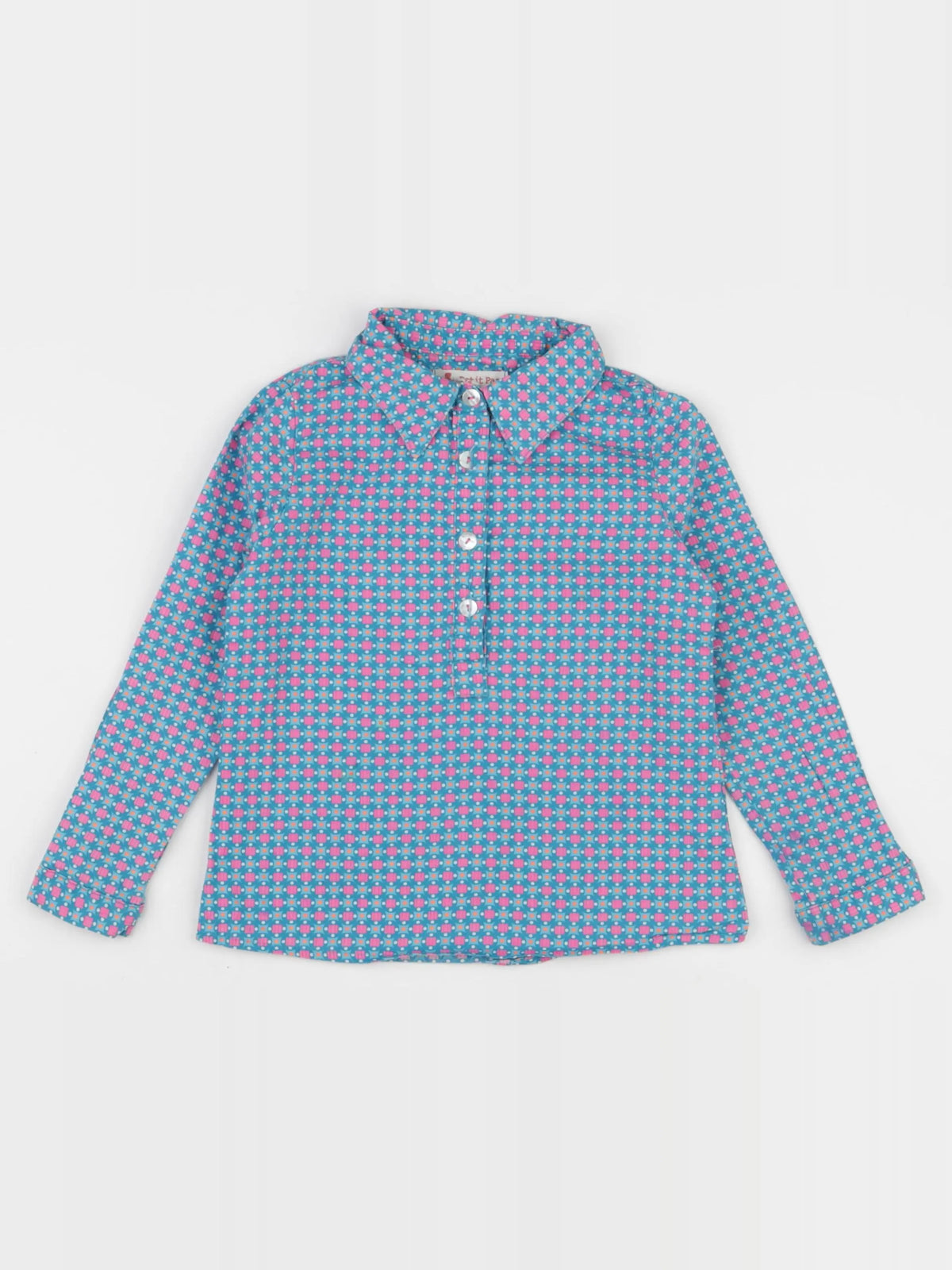 Petit Pan - blouse vert, rose - 4 ans