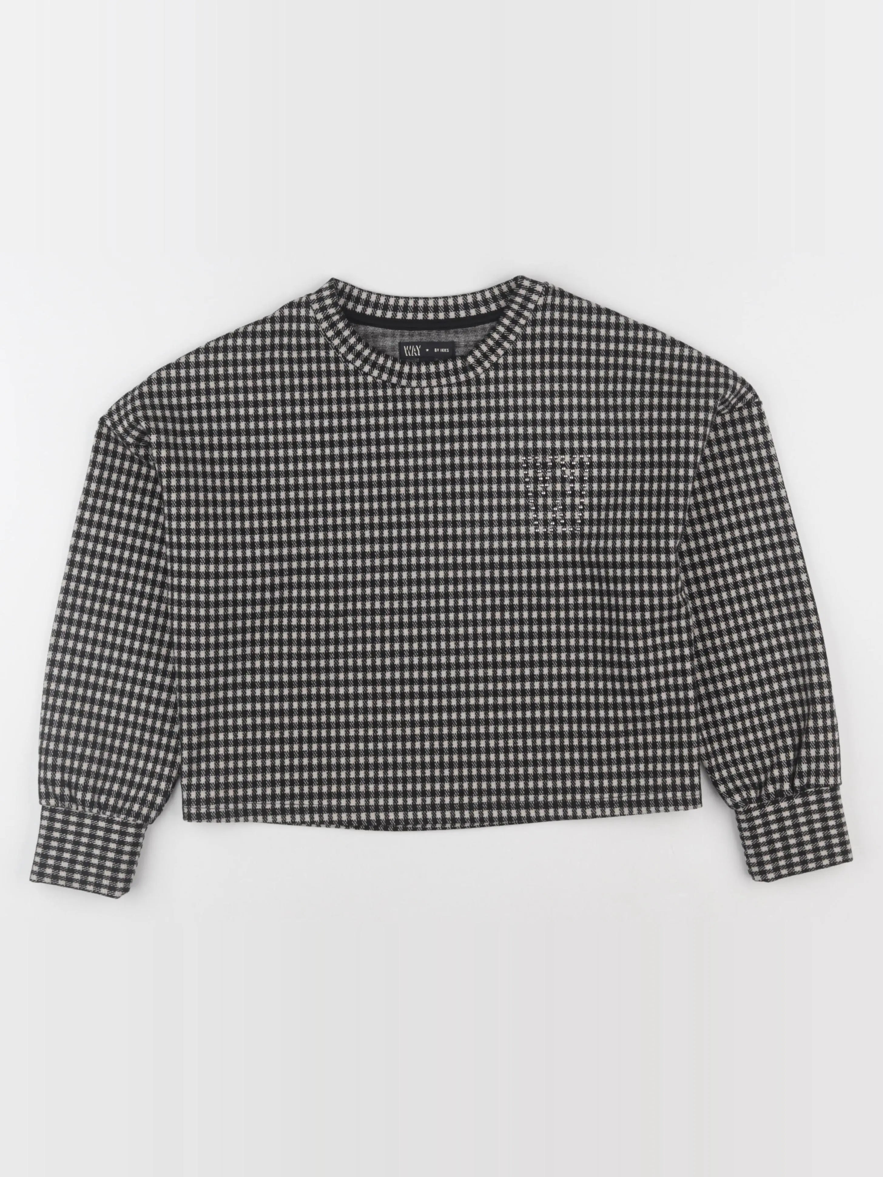 IKKS - sweat noir, beige - 10 ans