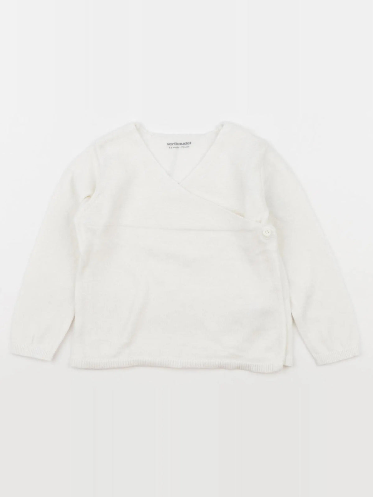 Vertbaudet - gilet blanc - 12 mois