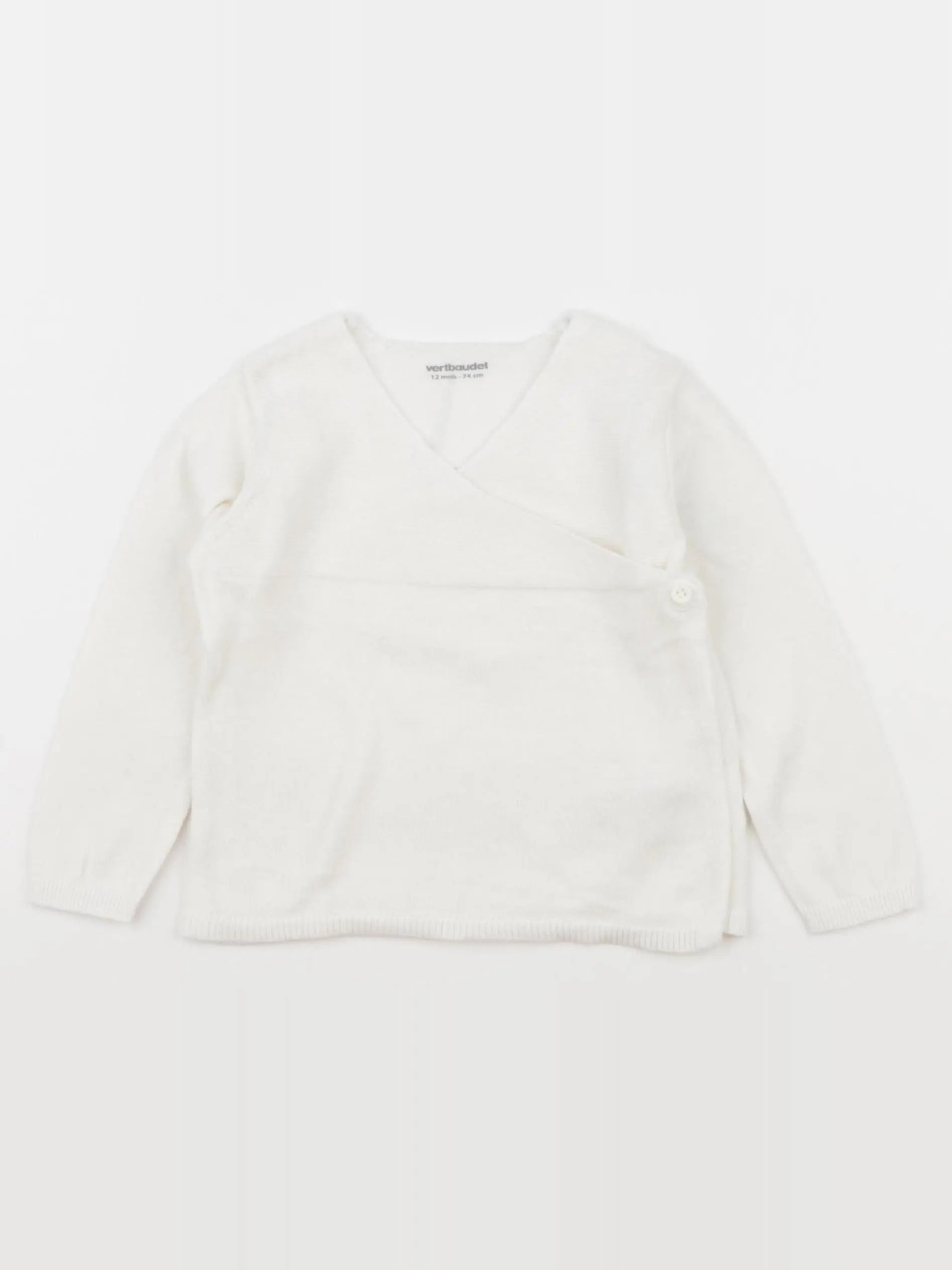Vertbaudet - gilet blanc - 12 mois